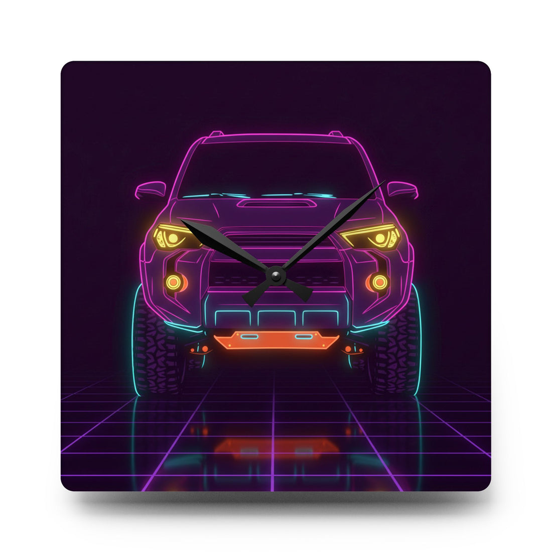 Toyota 4Runner TRD Pro Neon Synthwave Wall Clock