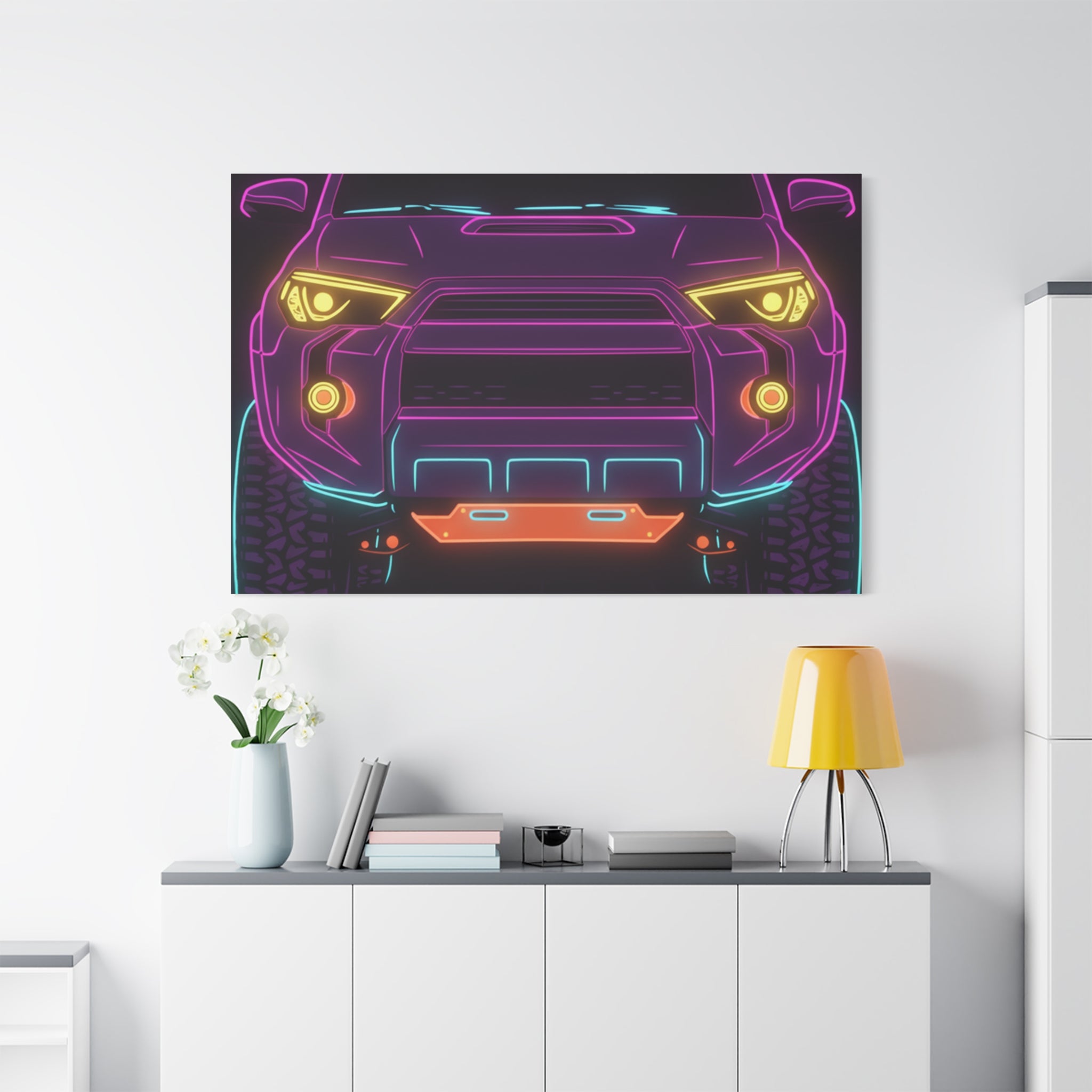 Toyota 4Runner TRD Pro Neon Synthwave Canvas Wall Art