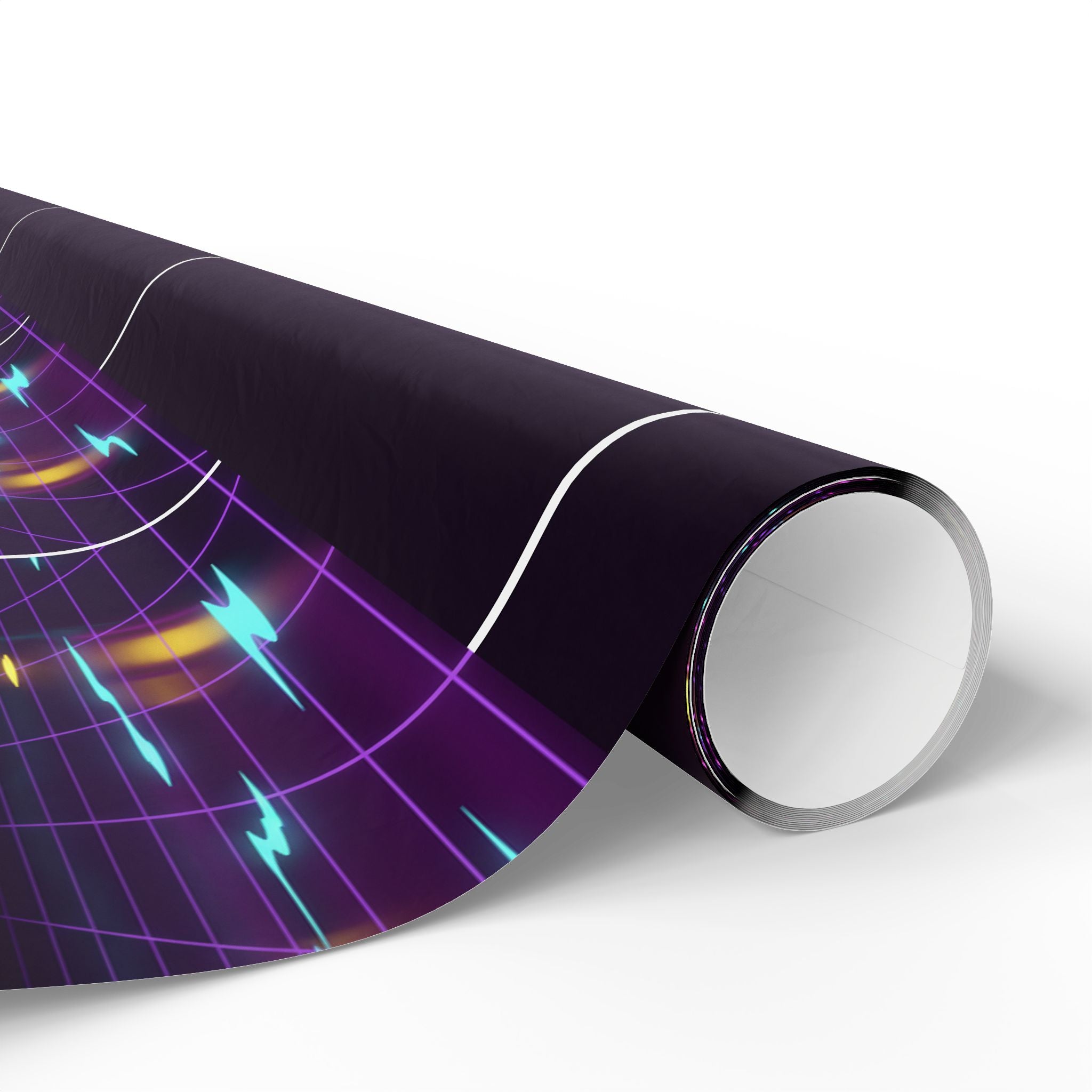 Chevy C10 Pickup (1967-72) Neon Synthwave Gift Wrapping Paper