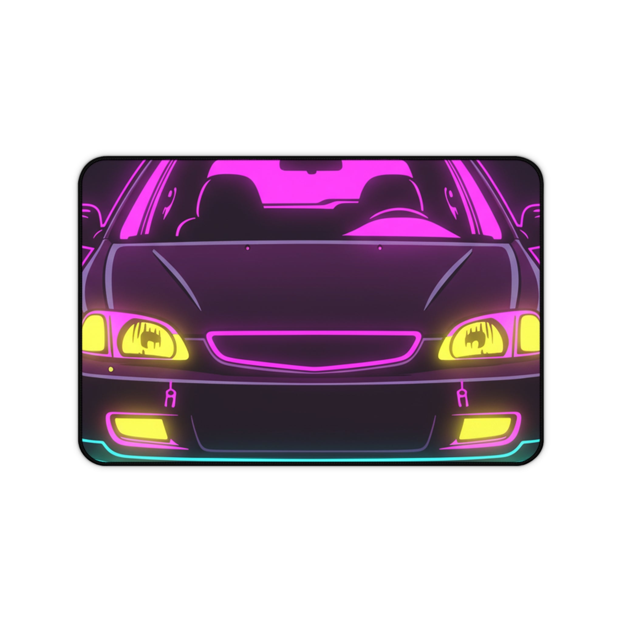 Honda Civic EK Hatch Neon Synthwave Desk Mat