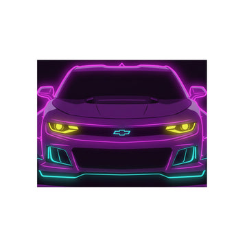 Chevrolet Camaro ZL1 Neon Synthwave Metal Wall Sign