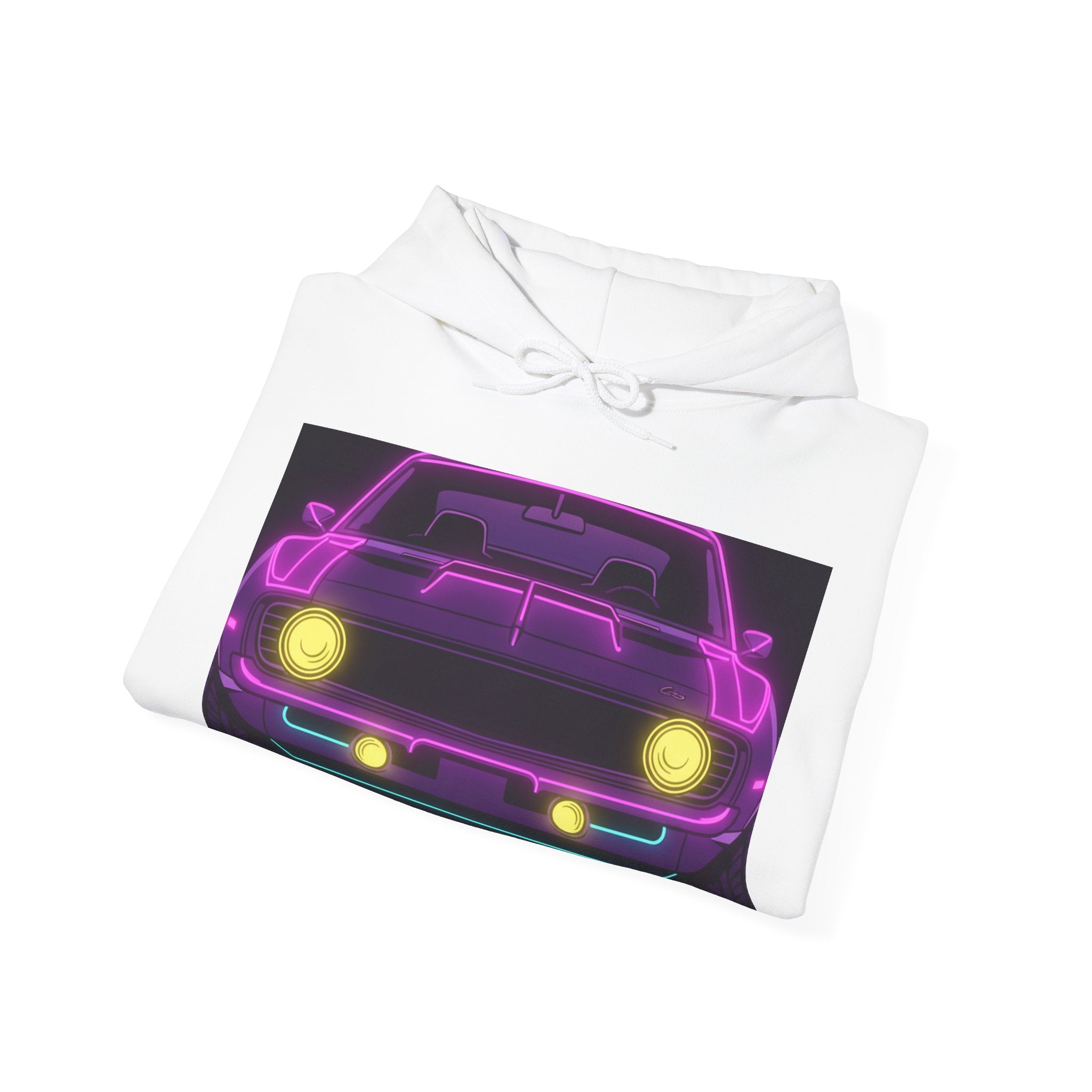 1969 Chevrolet Camaro SS Neon Synthwave Unisex Hoodie