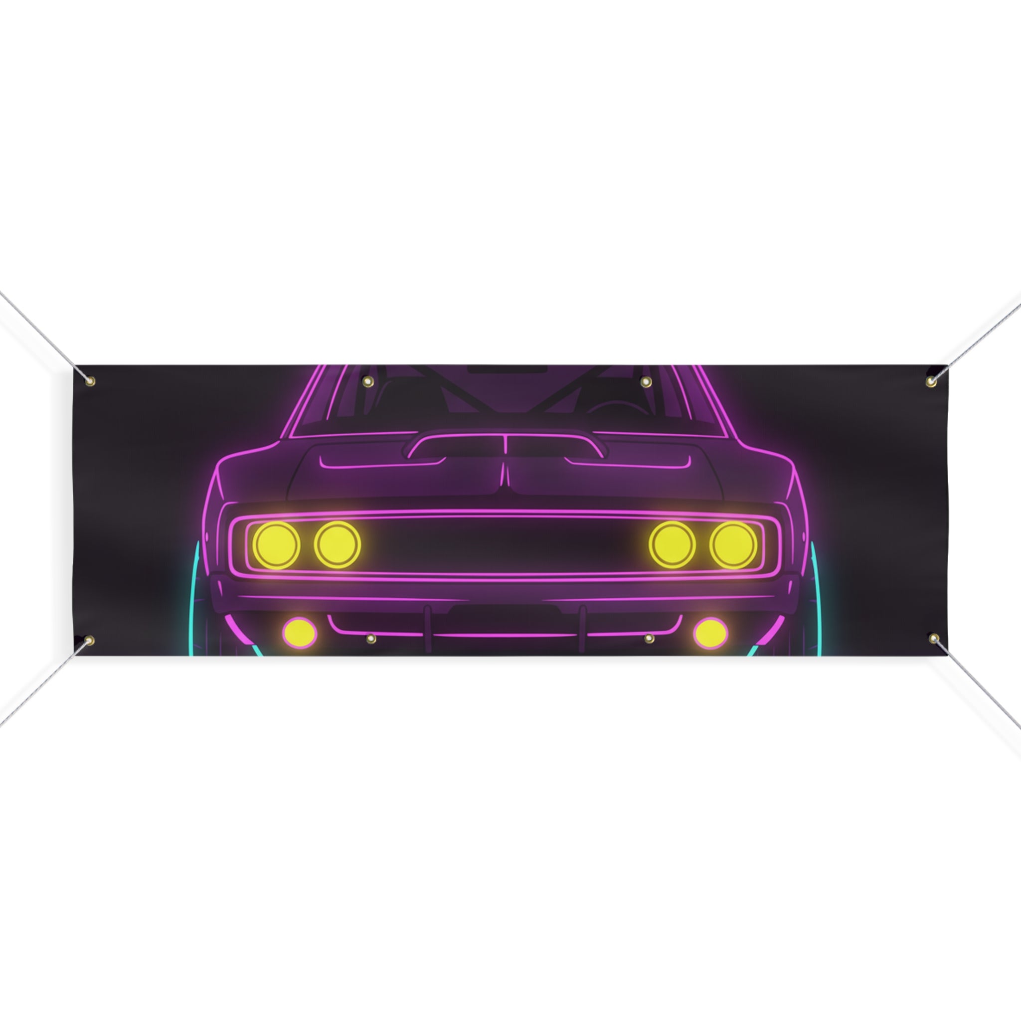 Dodge Charger R/T (1968-70) Neon Synthwave Banner