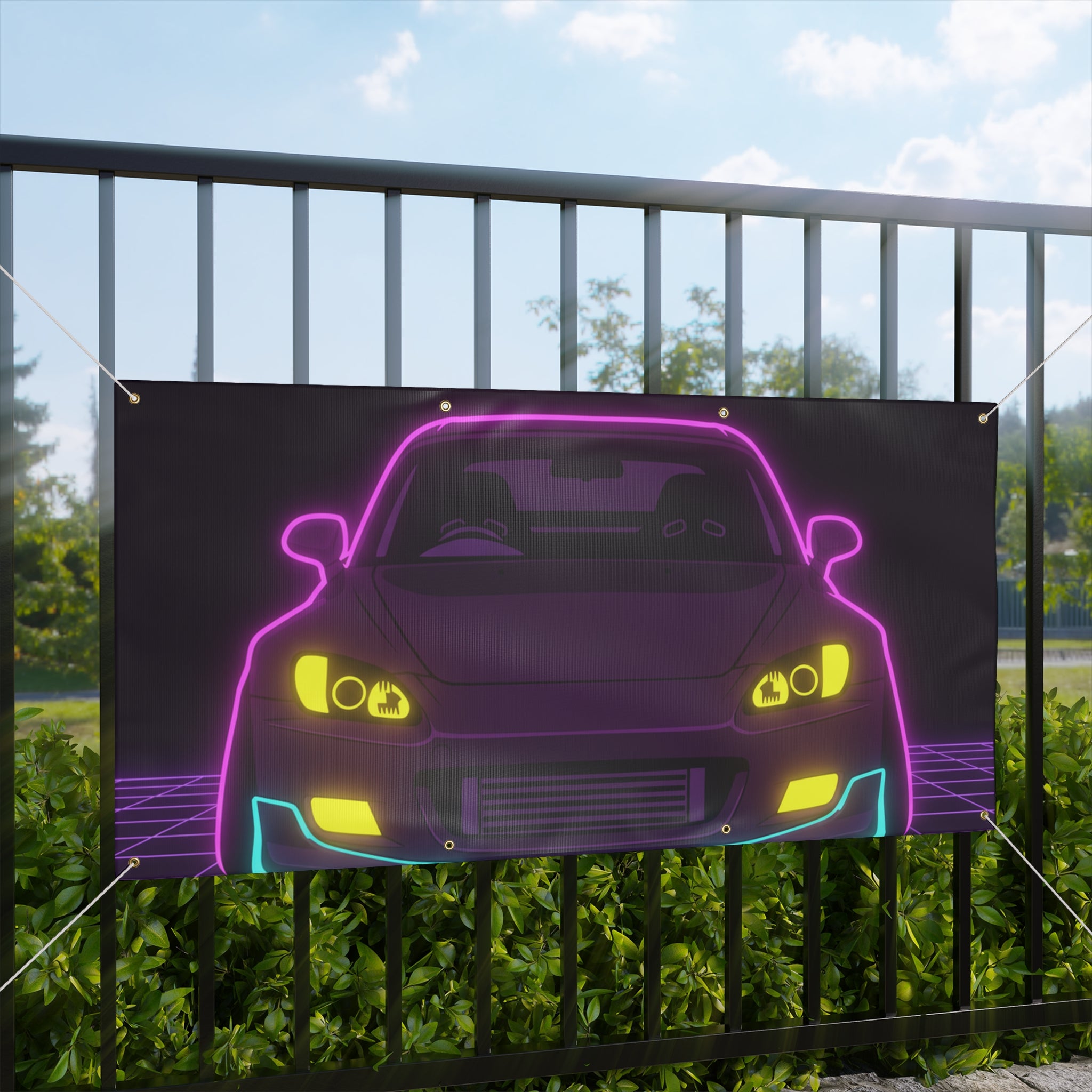 Honda S2000 (1999-09) Neon Synthwave Banner