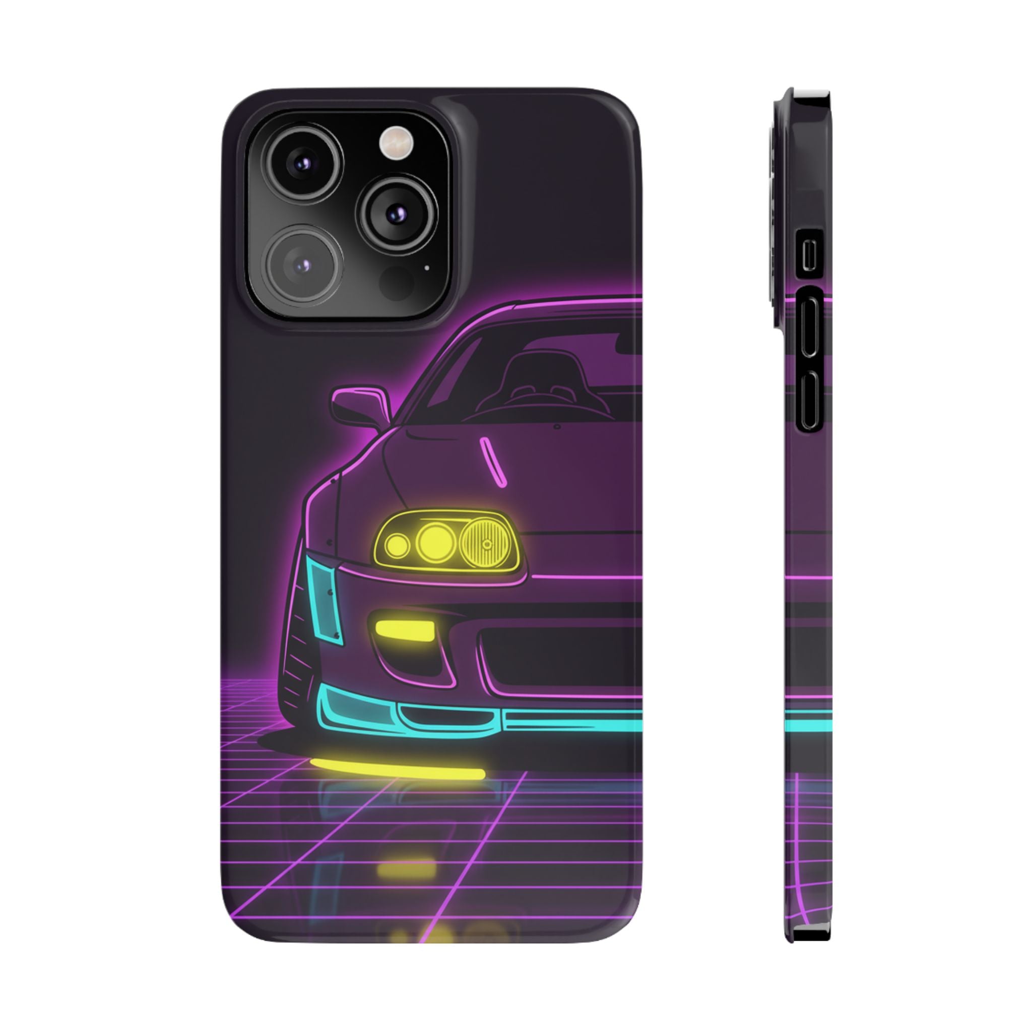 Toyota Supra MK4 Neon Synthwave Phone Case