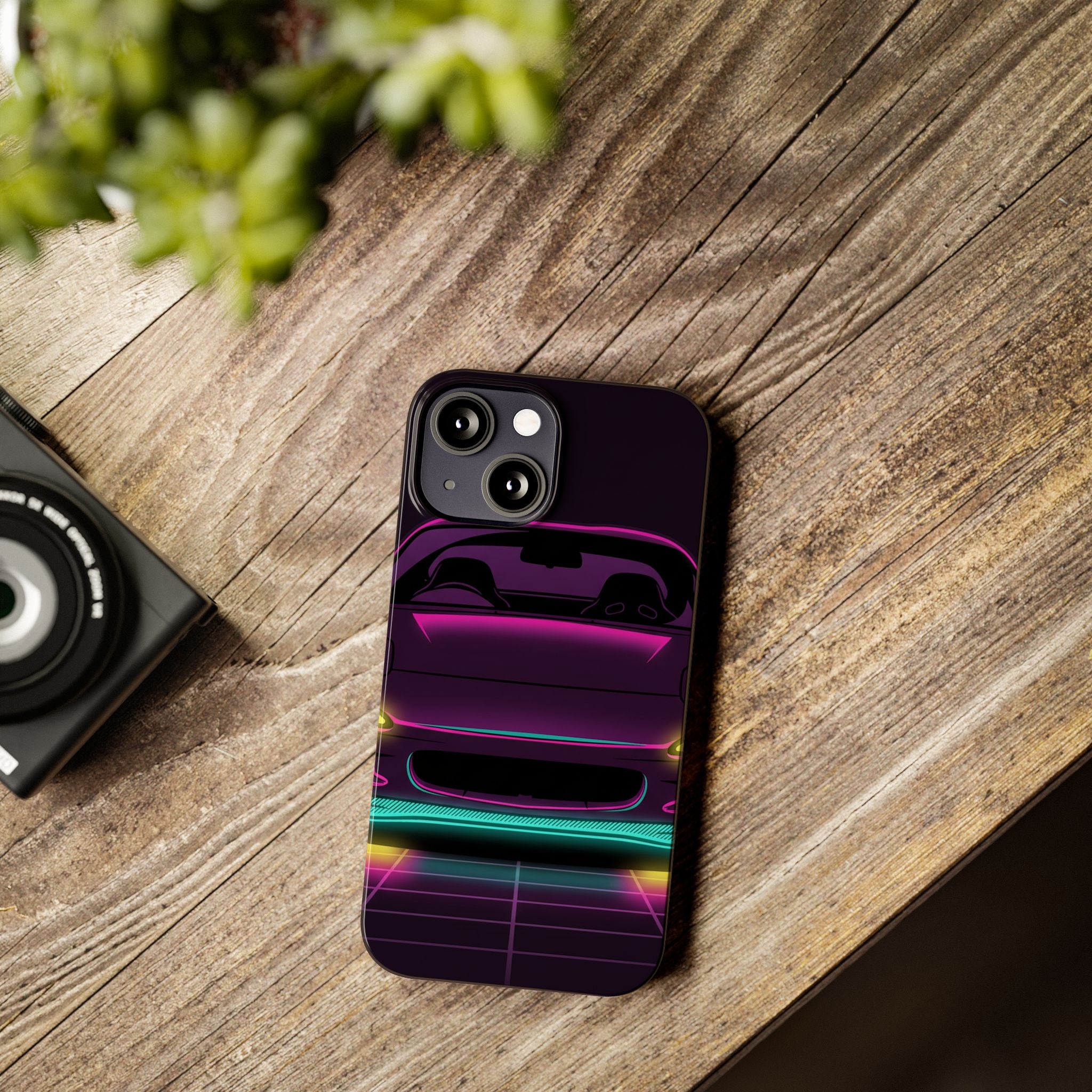Mazda RX-7 FD Neon Synthwave Phone Case