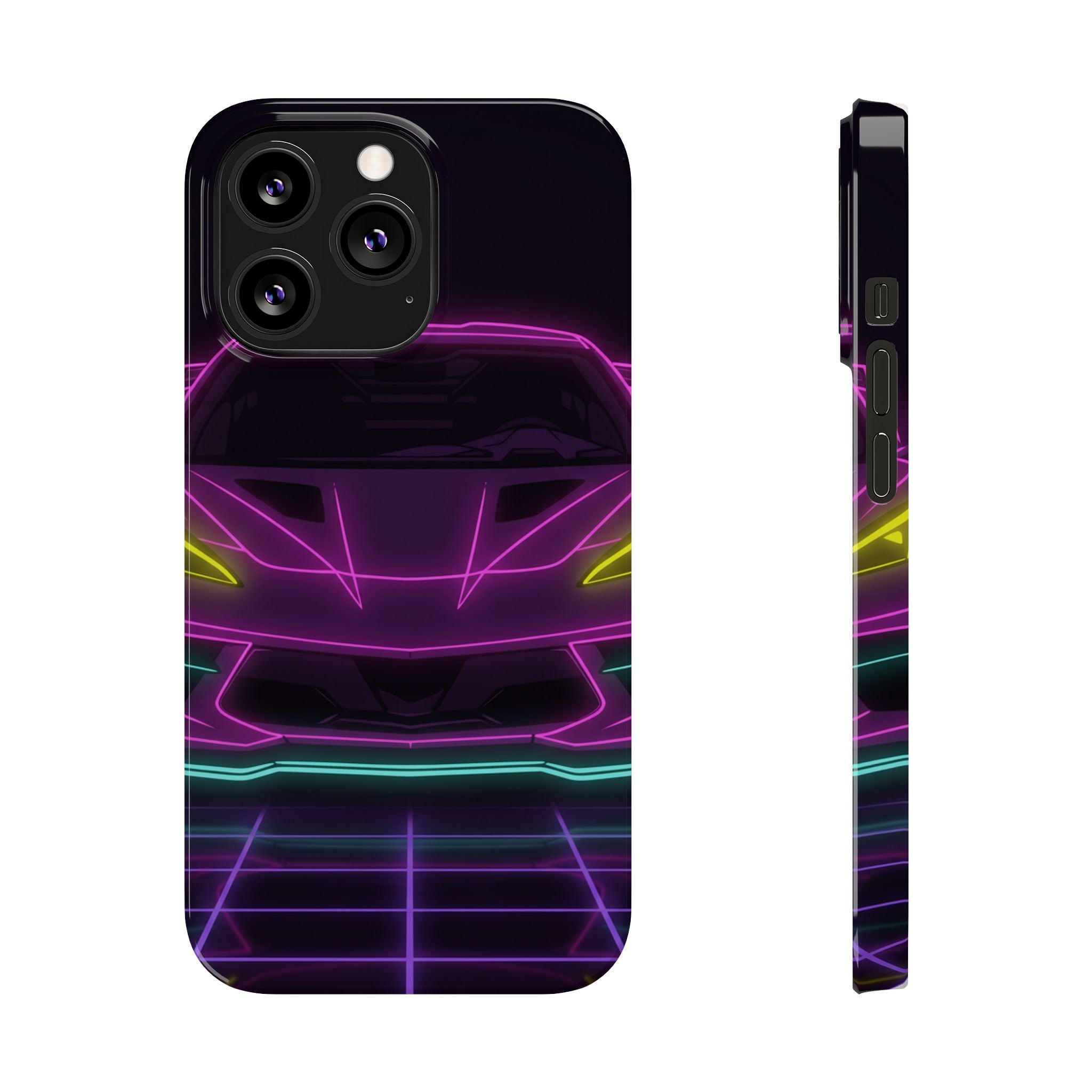 Corvette C8 (2020+) Neon Synthwave Phone Case