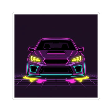 Subaru WRX STI Neon Synthwave Sticker