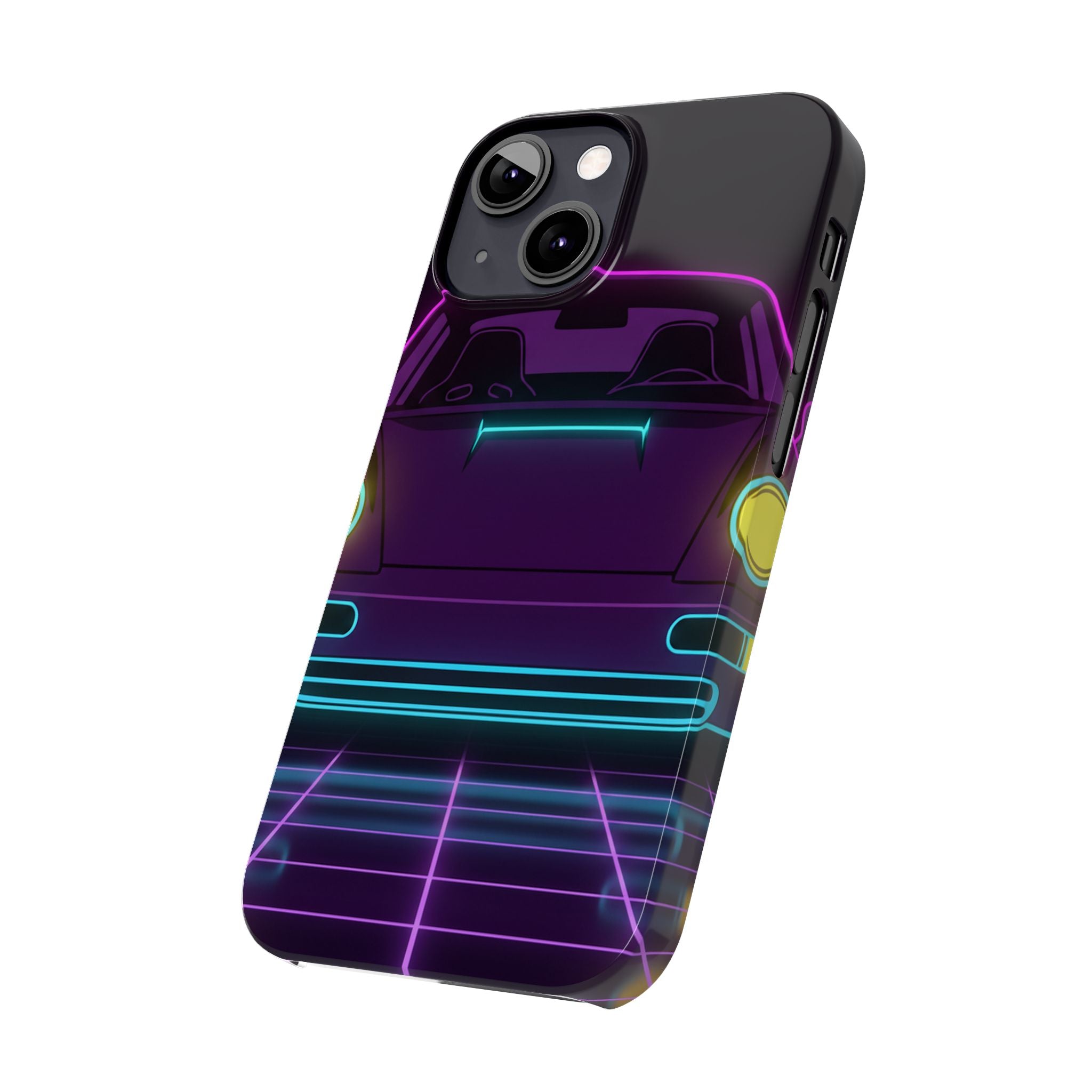 Porsche 964 Singer Neon Synthwave Phone Case