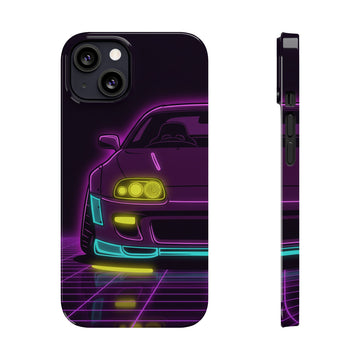 Toyota Supra MK4 Neon Synthwave Phone Case
