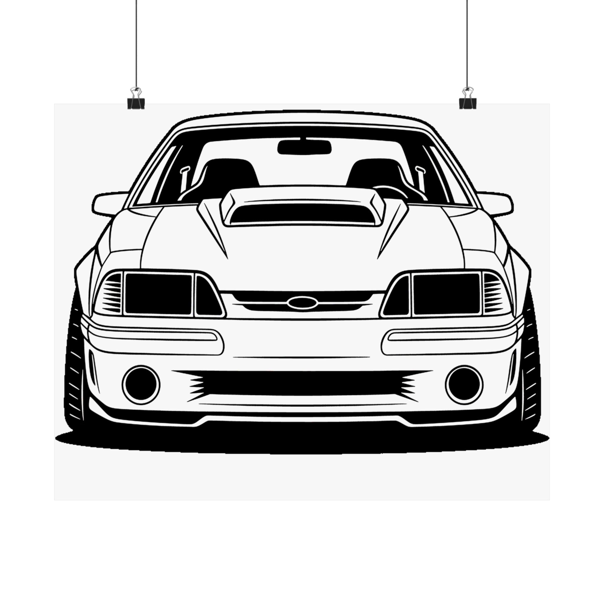 Ford Mustang Fox Body GT Poster