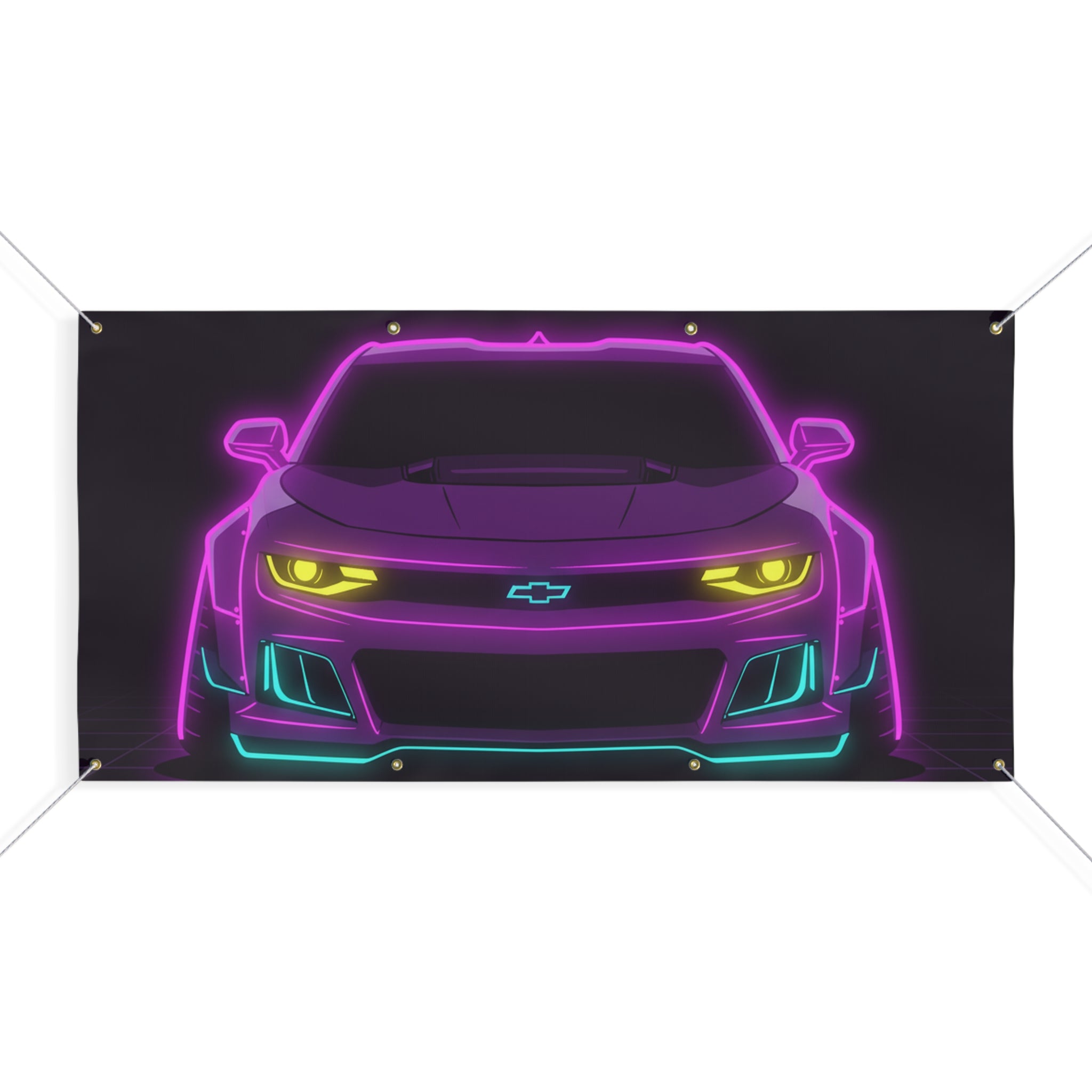 Chevrolet Camaro ZL1 Neon Synthwave Banner