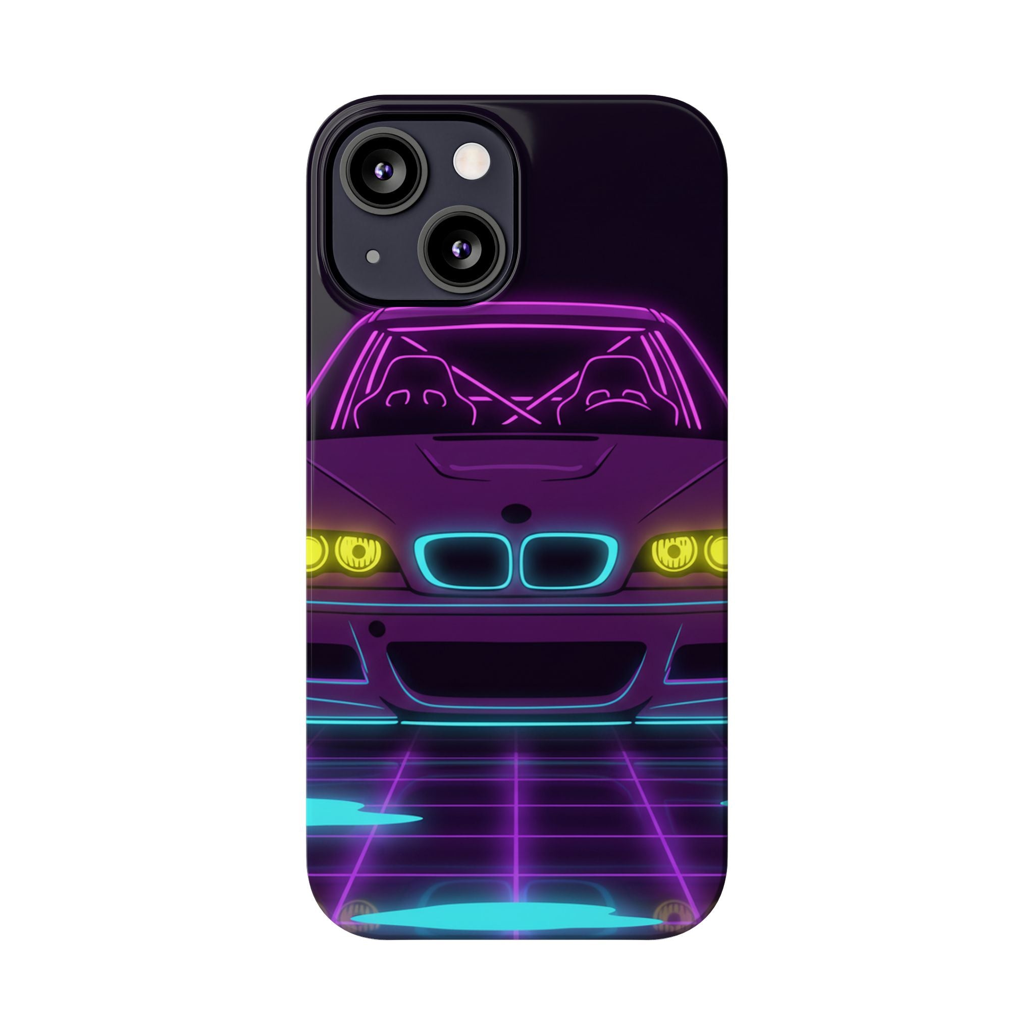 BMW E46 M3 (2000-06) Neon Synthwave Phone Case