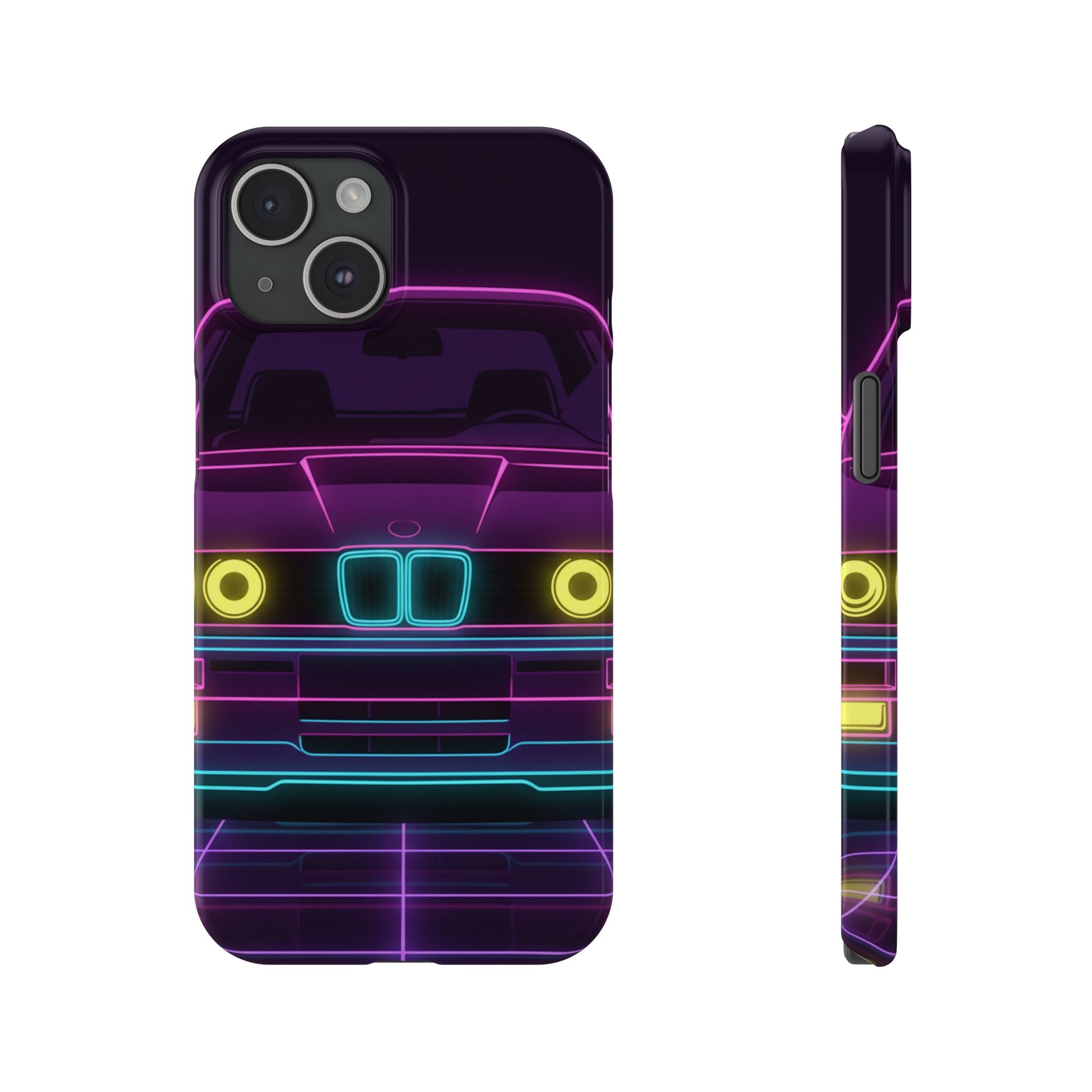 BMW E30 Neon Synthwave Phone Case