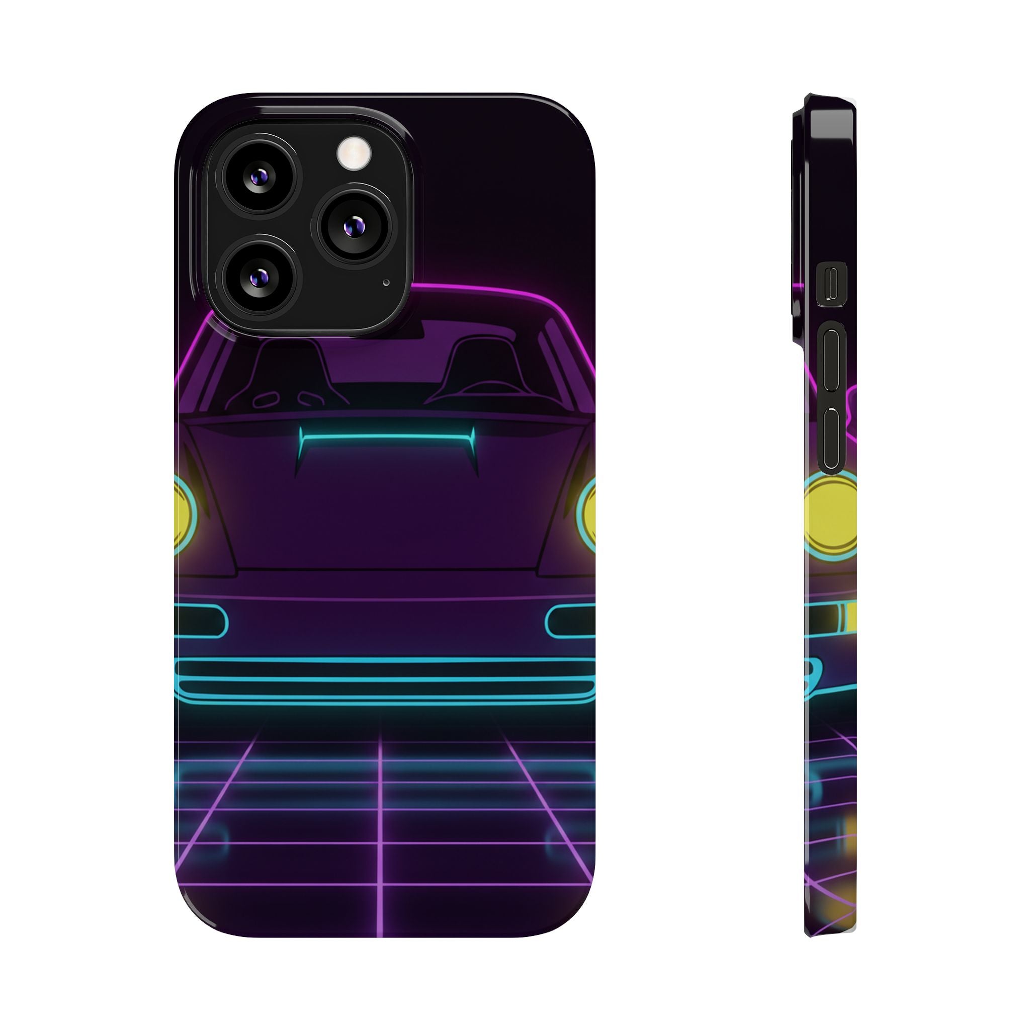 Porsche 964 Singer Neon Synthwave Phone Case
