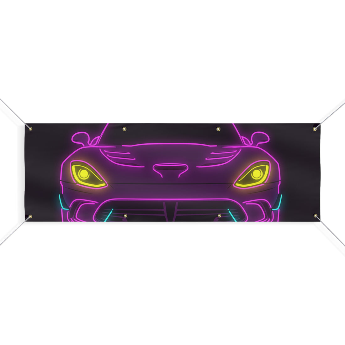 Dodge Viper (1992-17) Neon Synthwave Banner