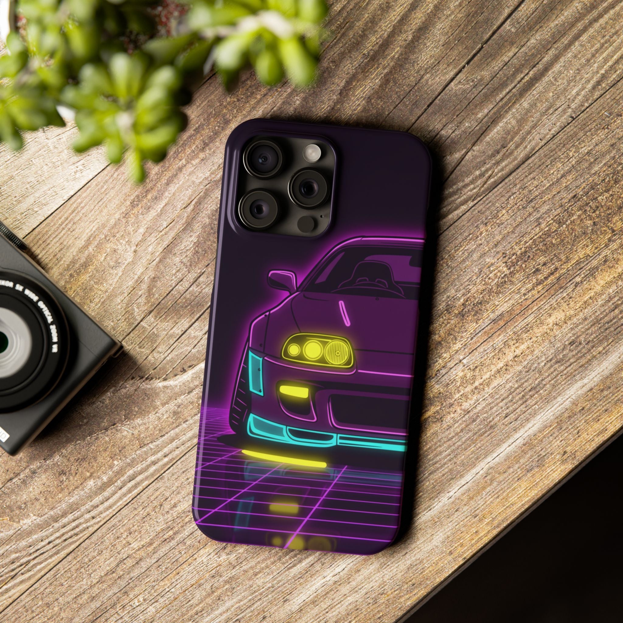 Toyota Supra MK4 Neon Synthwave Phone Case