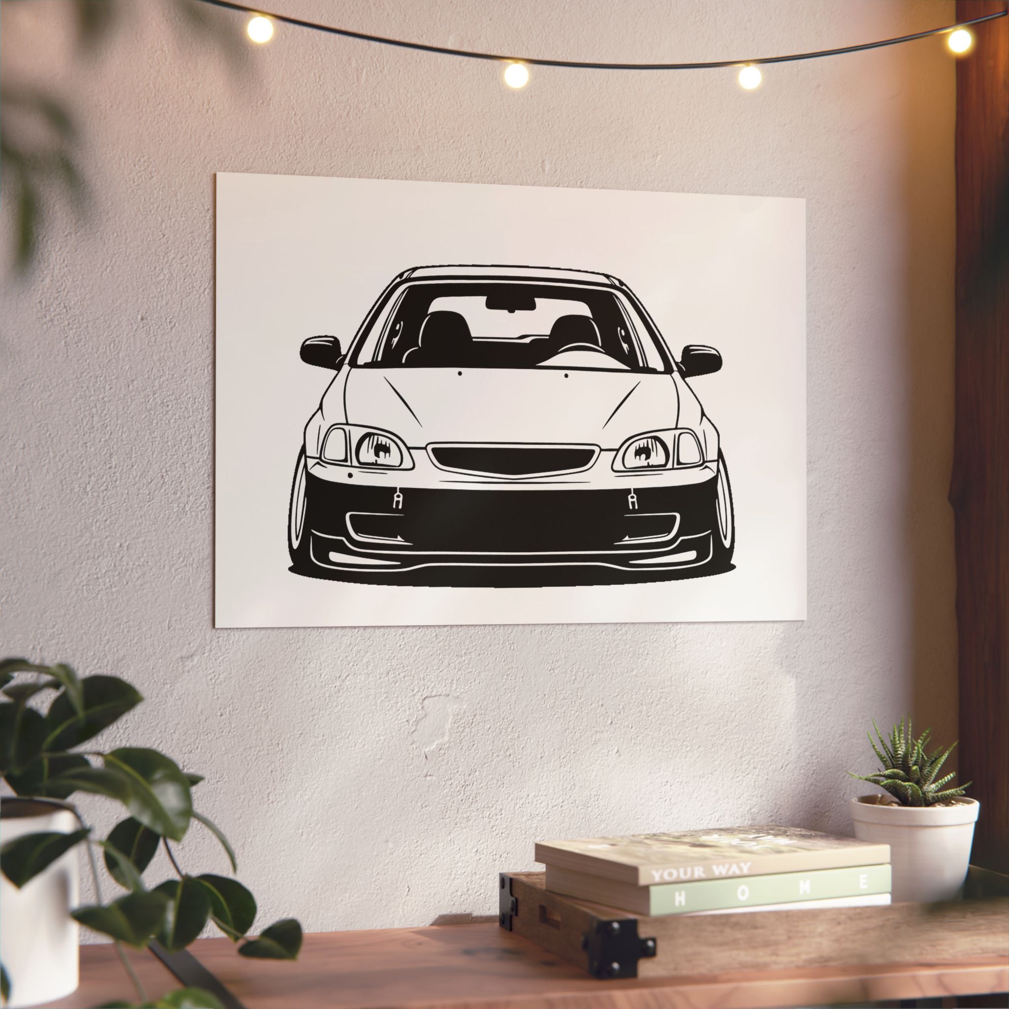 Honda Civic EK Hatch Metal Wall Sign