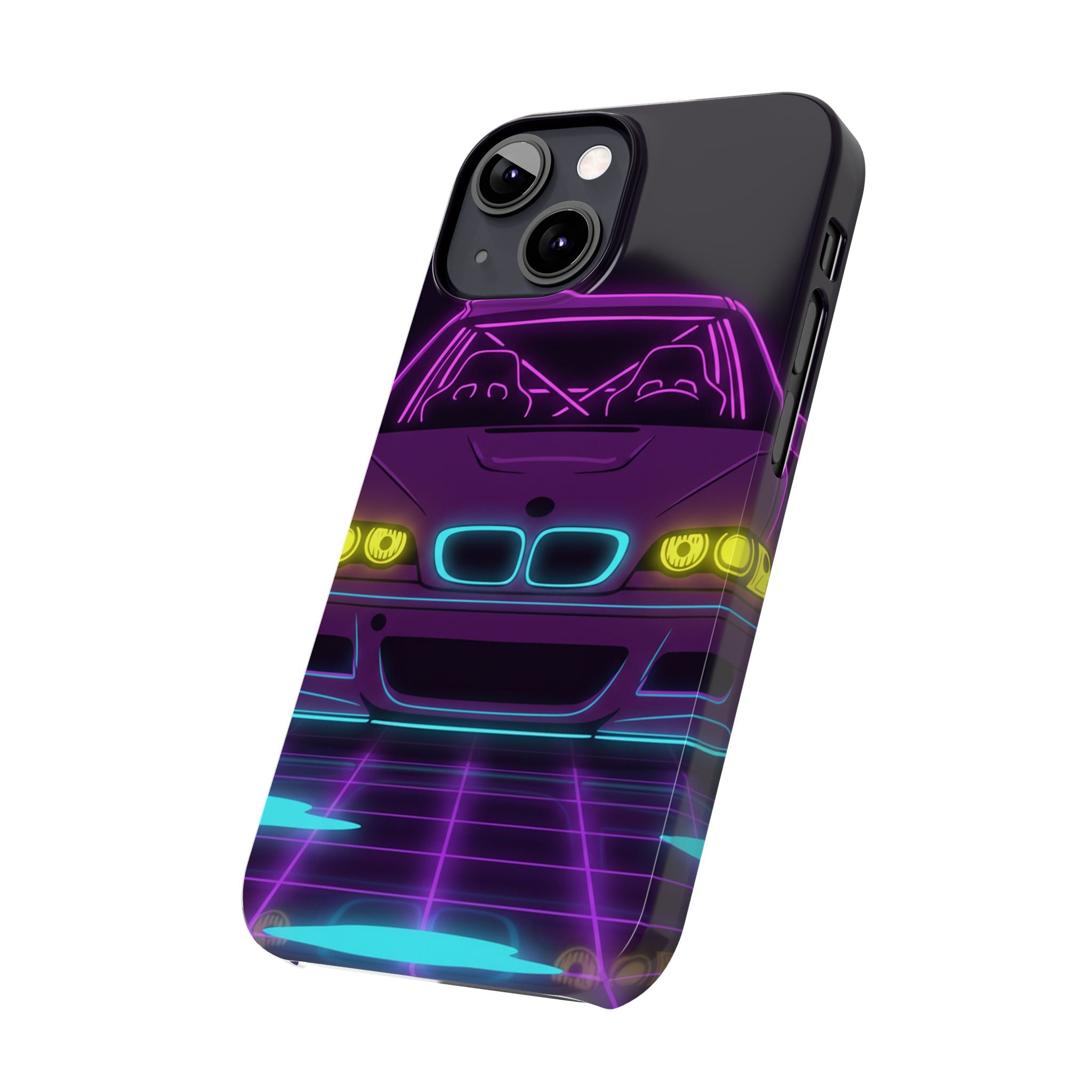 BMW E46 M3 (2000-06) Neon Synthwave Phone Case