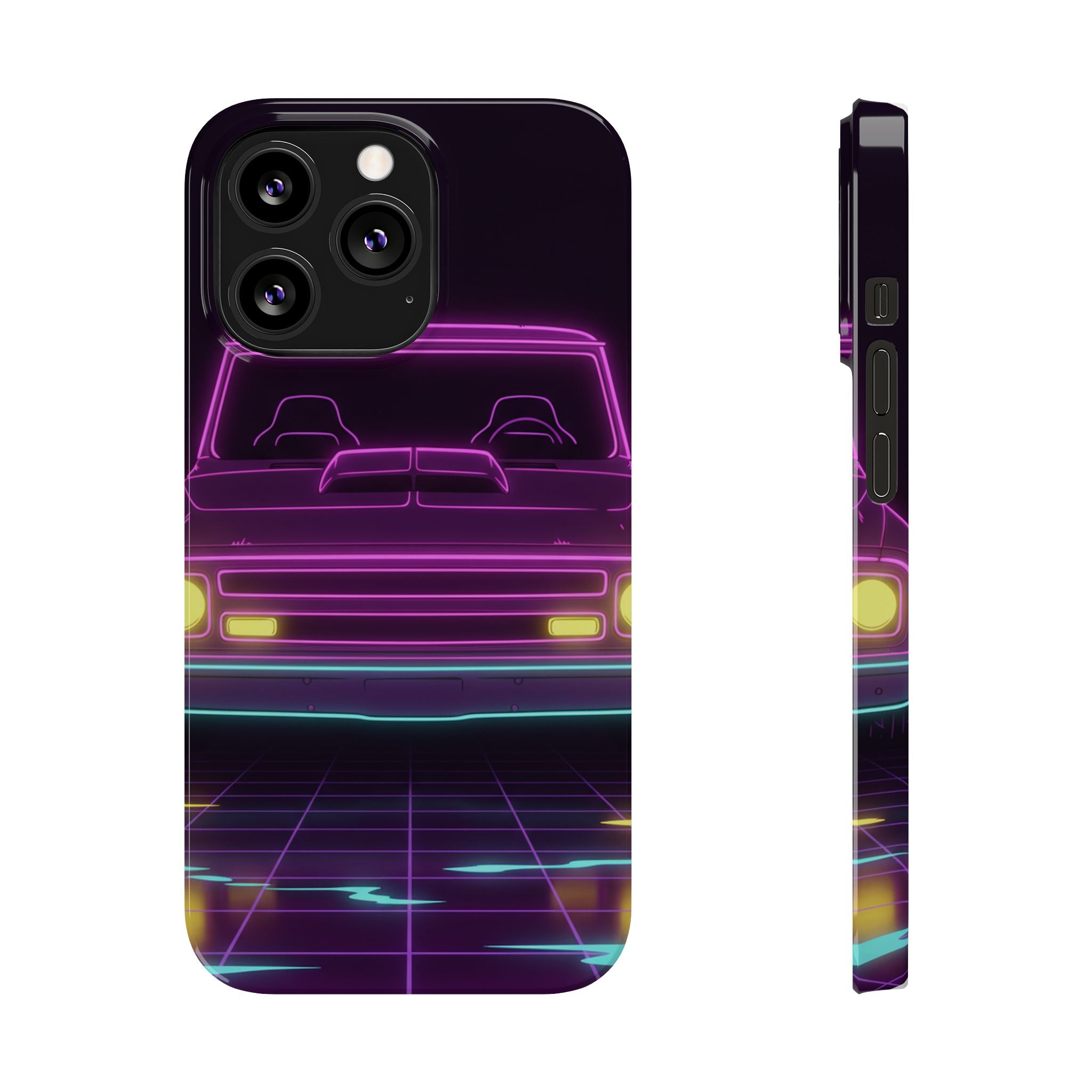 Chevy C10 Pickup (1967-72) Neon Synthwave Phone Case