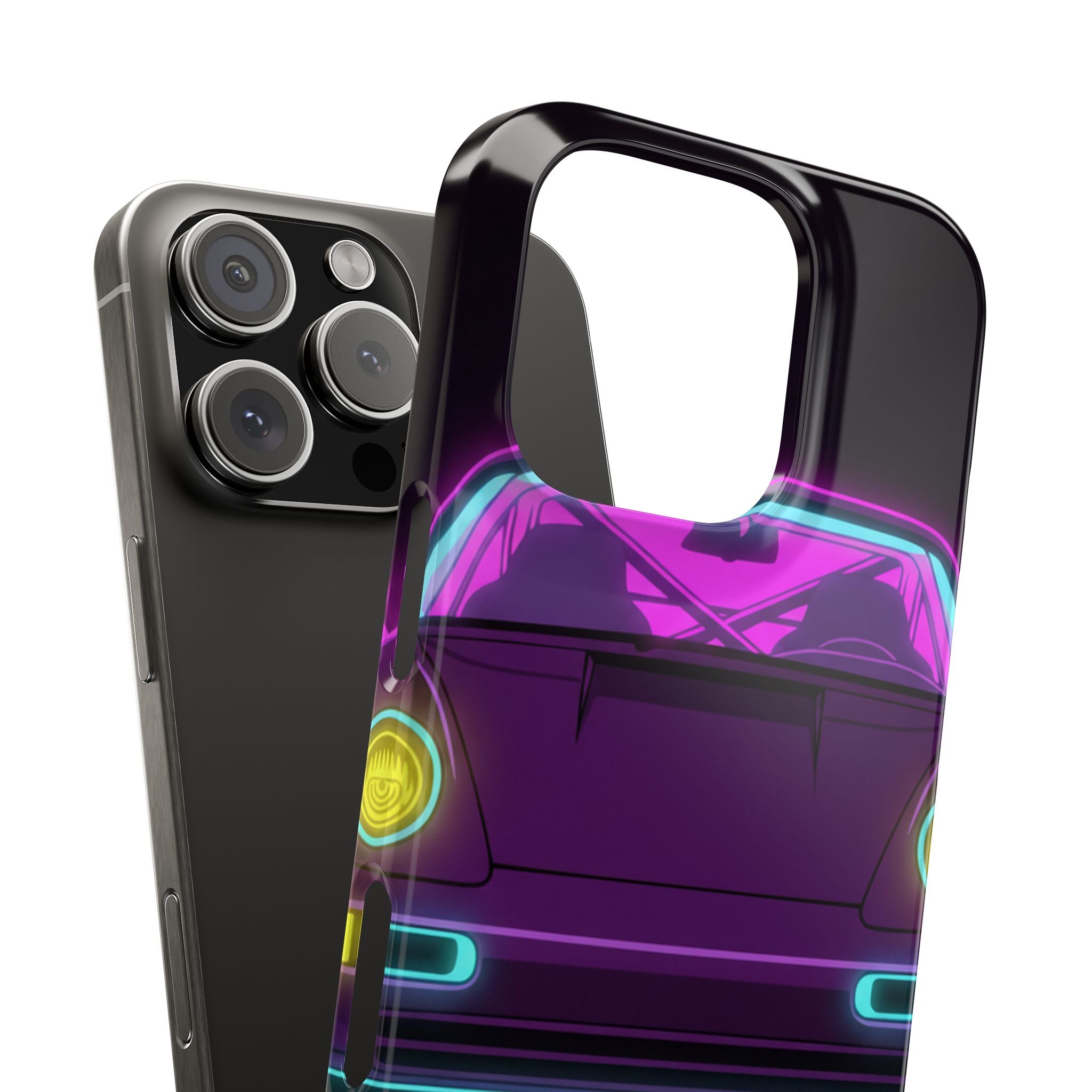 Porsche 964 Turbo Neon Synthwave Phone Case