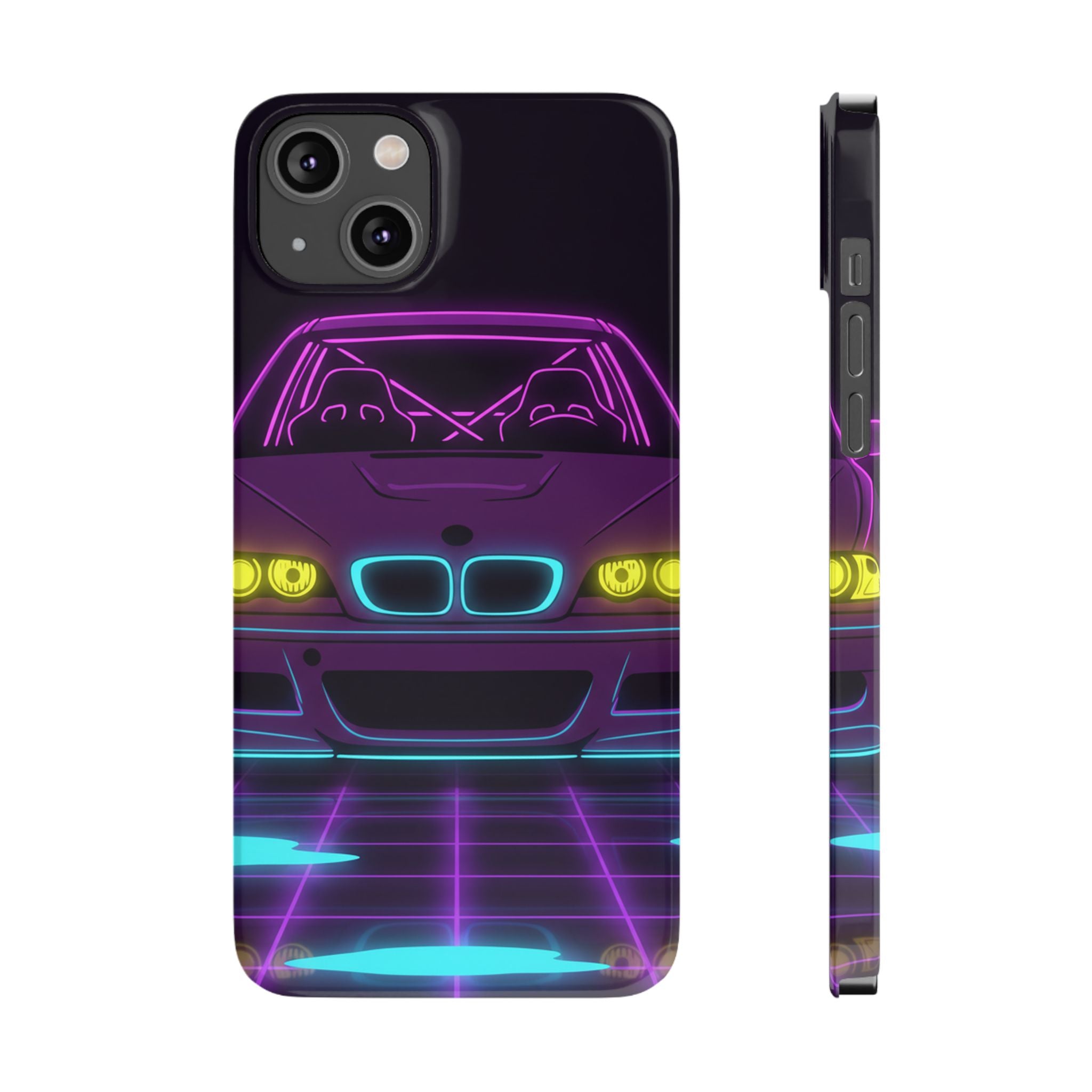 BMW E46 M3 (2000-06) Neon Synthwave Phone Case