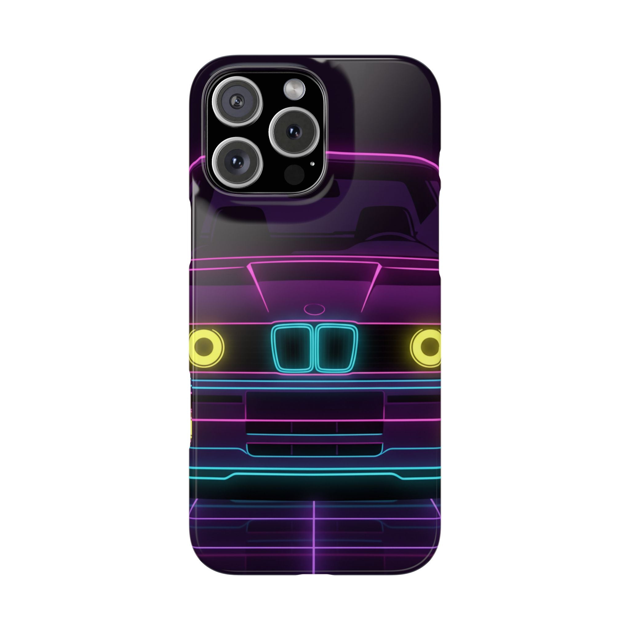 BMW E30 Neon Synthwave Phone Case