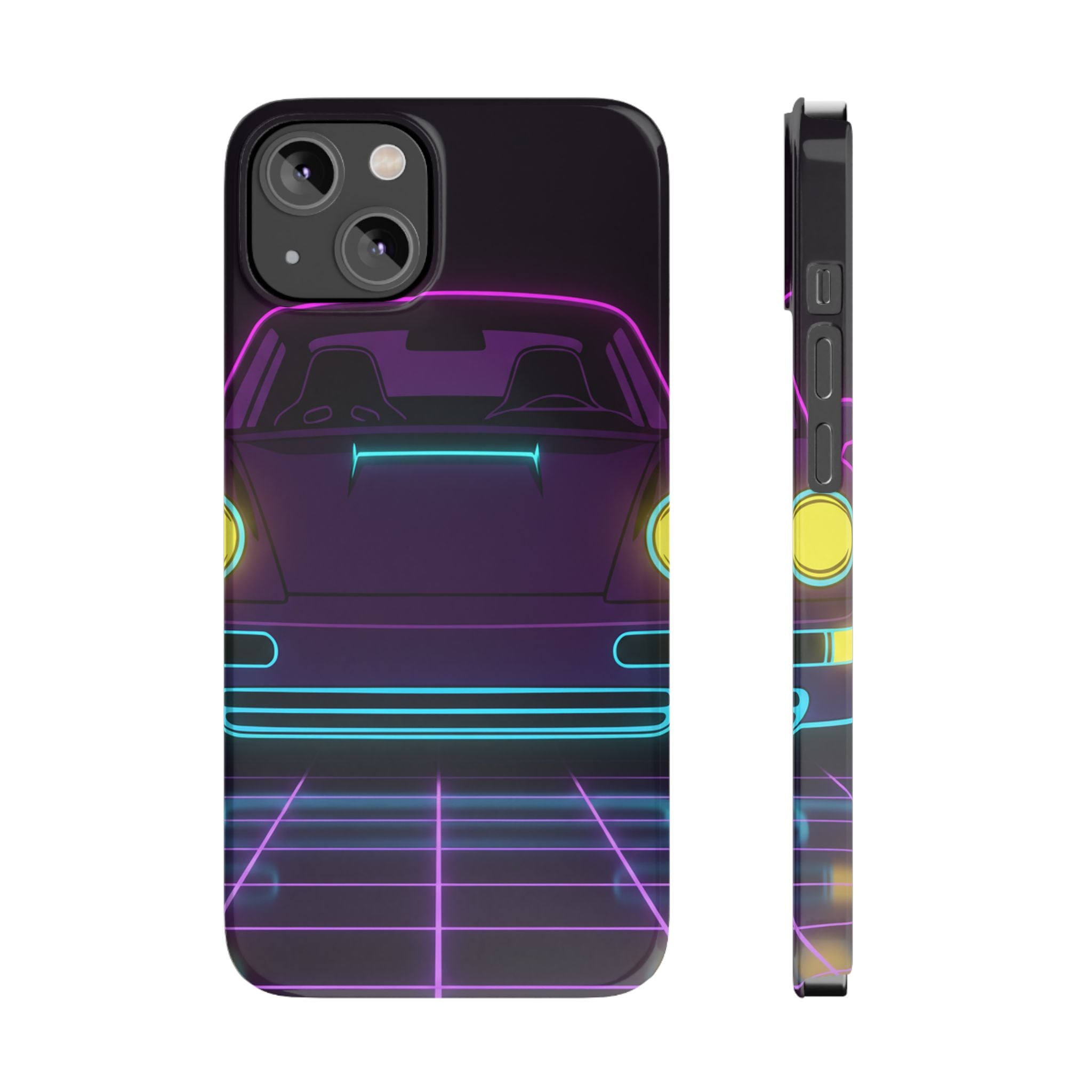 Porsche 964 Singer Neon Synthwave Phone Case
