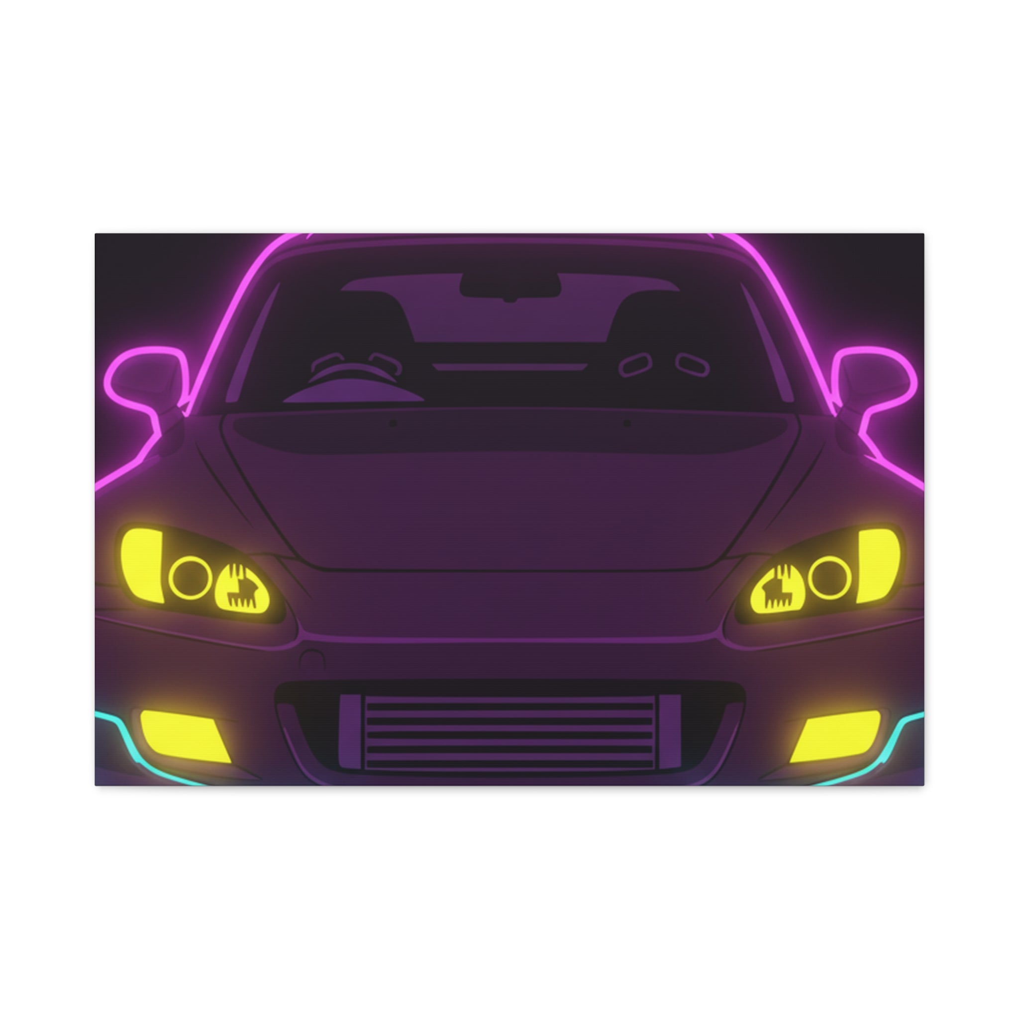 Honda S2000 (1999-09) Neon Synthwave Canvas Wall Art
