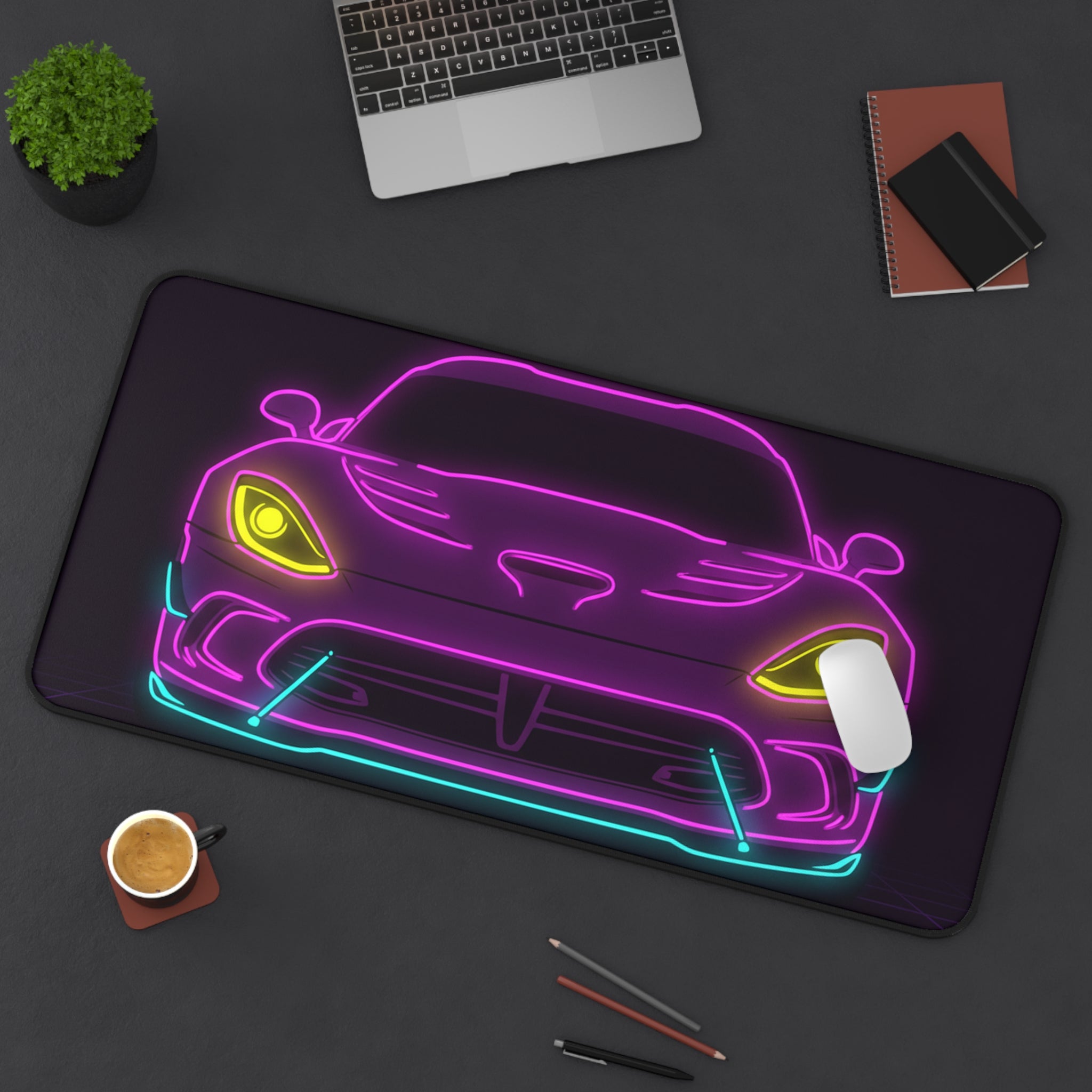 Dodge Viper (1992-17) Neon Synthwave Desk Mat