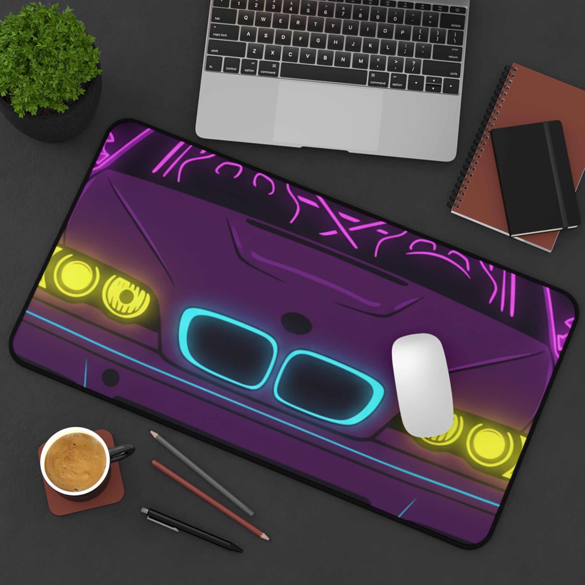 BMW E46 M3 (2000-06) Neon Synthwave Desk Mat