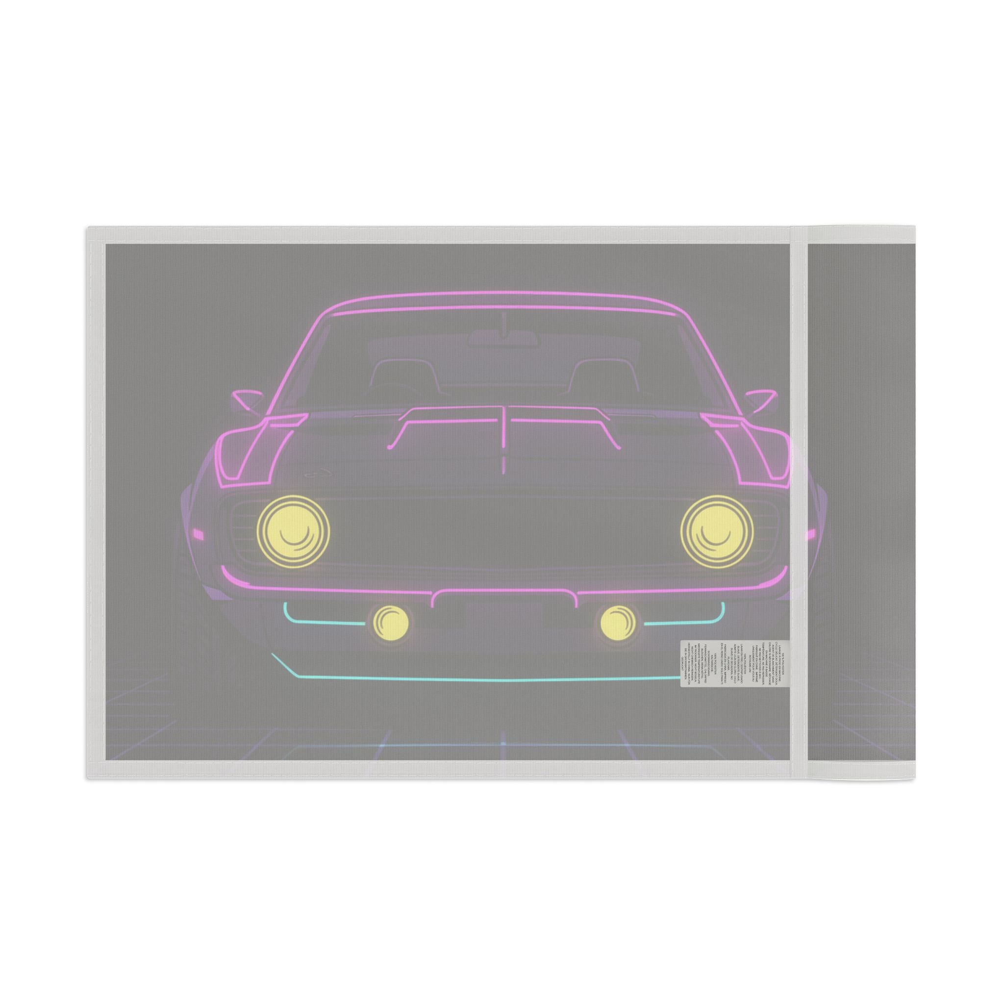 1969 Chevrolet Camaro SS Neon Synthwave Garage Flag