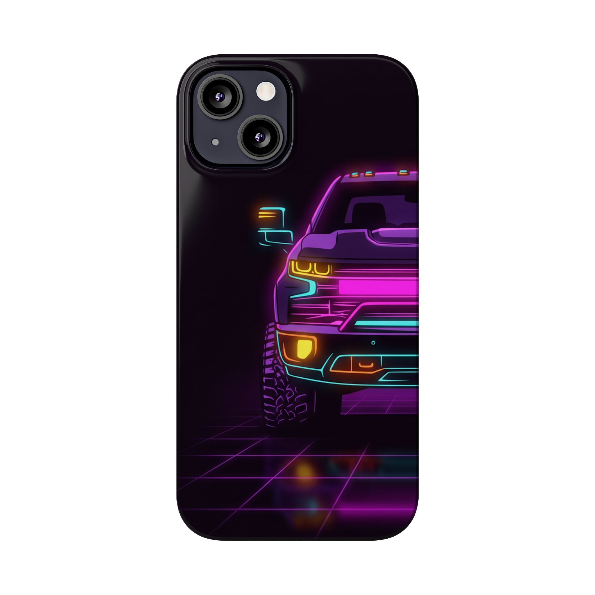 Chevy Silverado Trail Boss (2019+) Neon Synthwave Phone Case