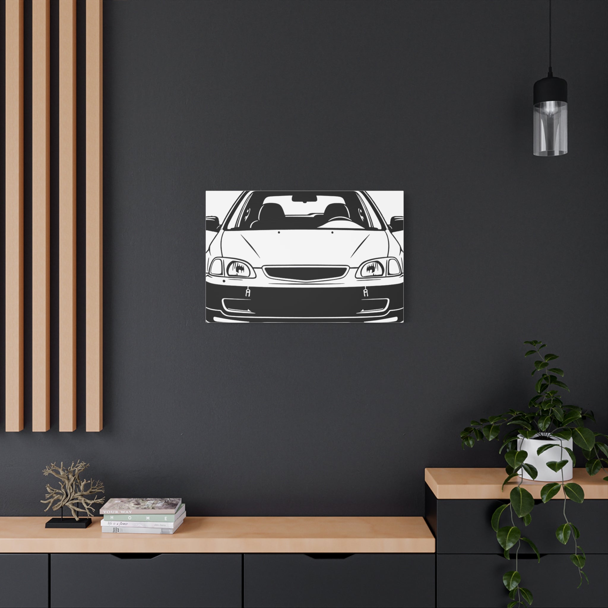 Honda Civic EK Hatch Canvas Wall Art