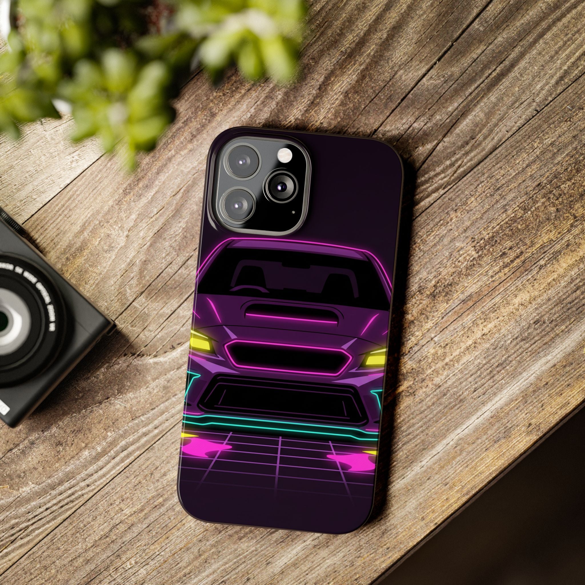 Subaru WRX STI Neon Synthwave Phone Case