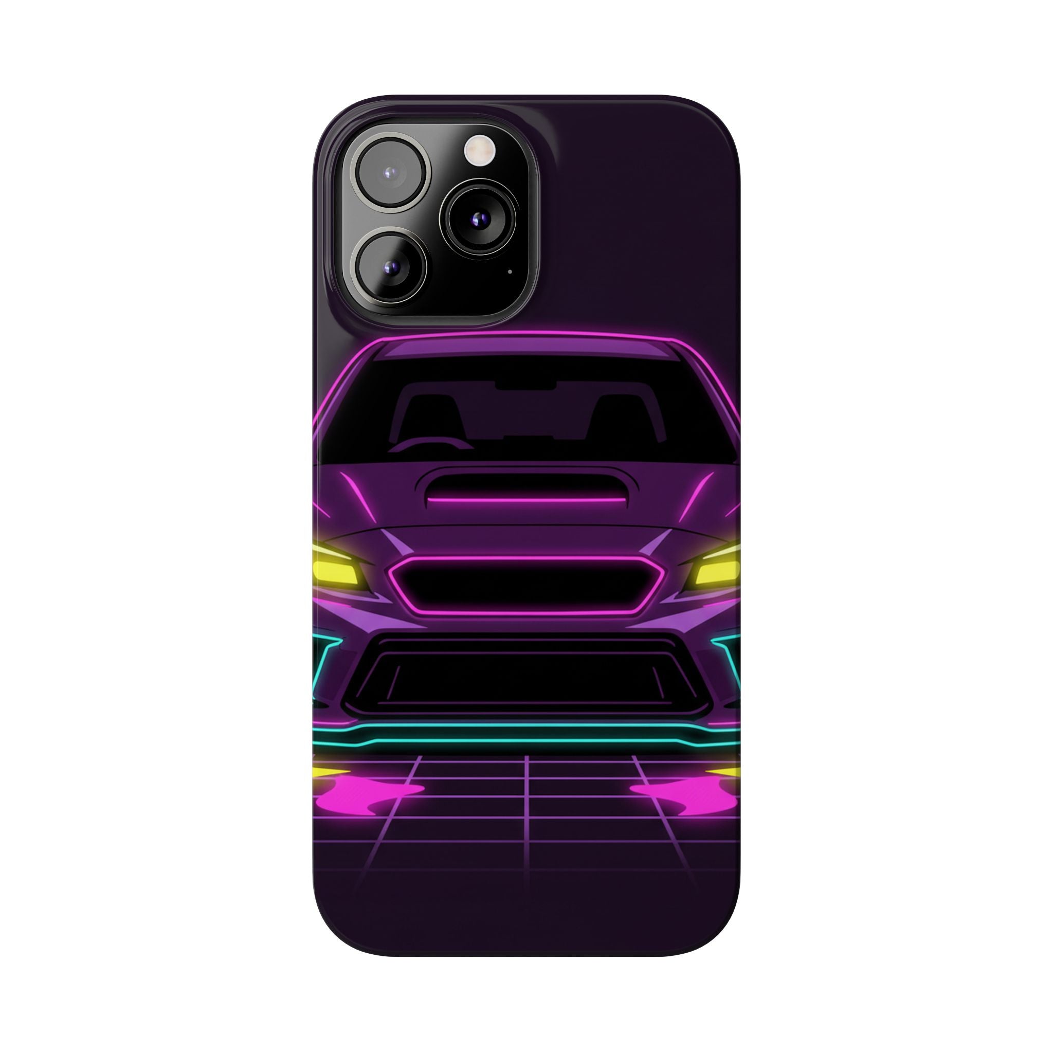 Subaru WRX STI Neon Synthwave Phone Case