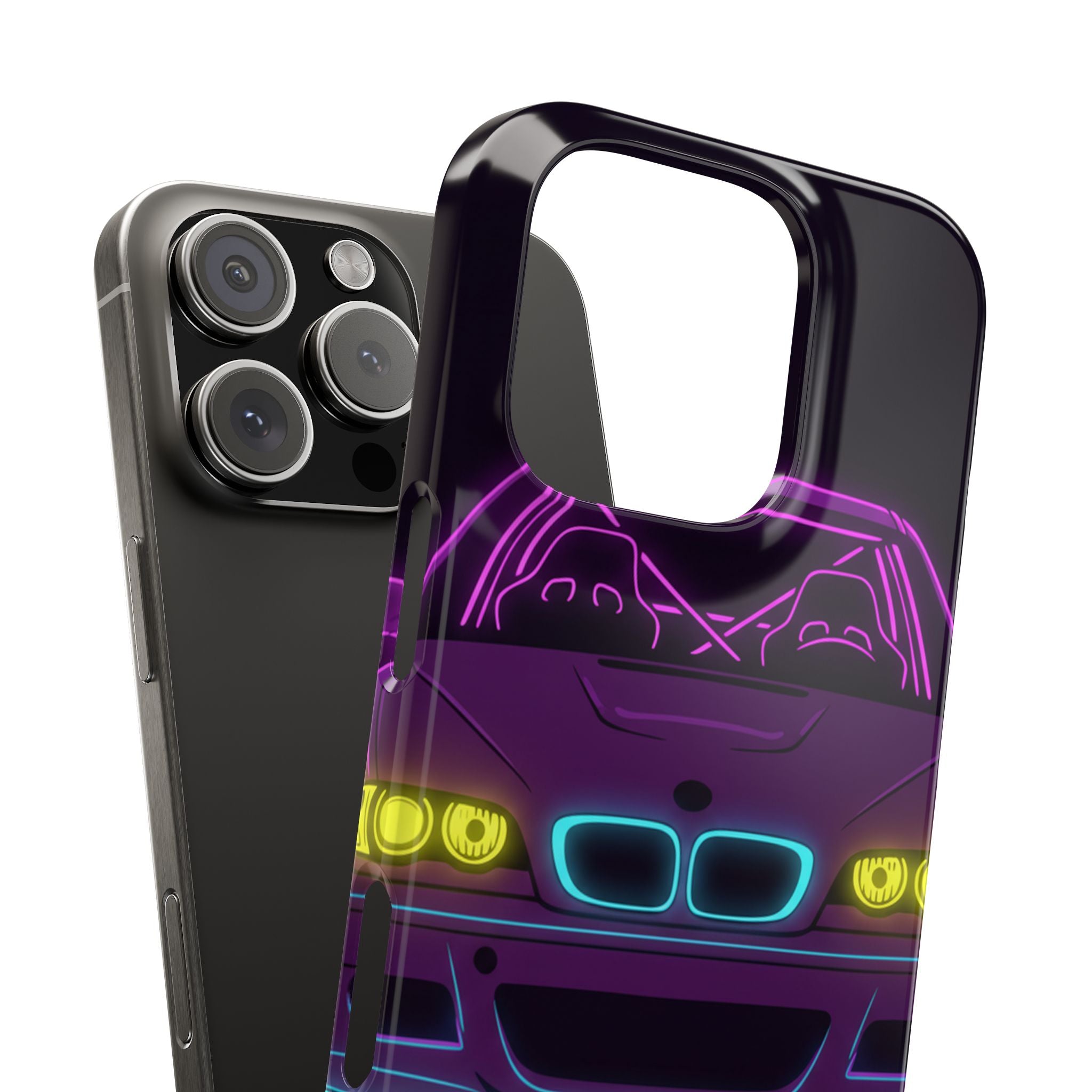 BMW E46 M3 (2000-06) Neon Synthwave Phone Case
