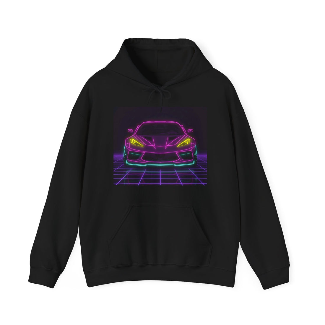 Corvette C8 (2020+) Neon Synthwave Unisex Hoodie