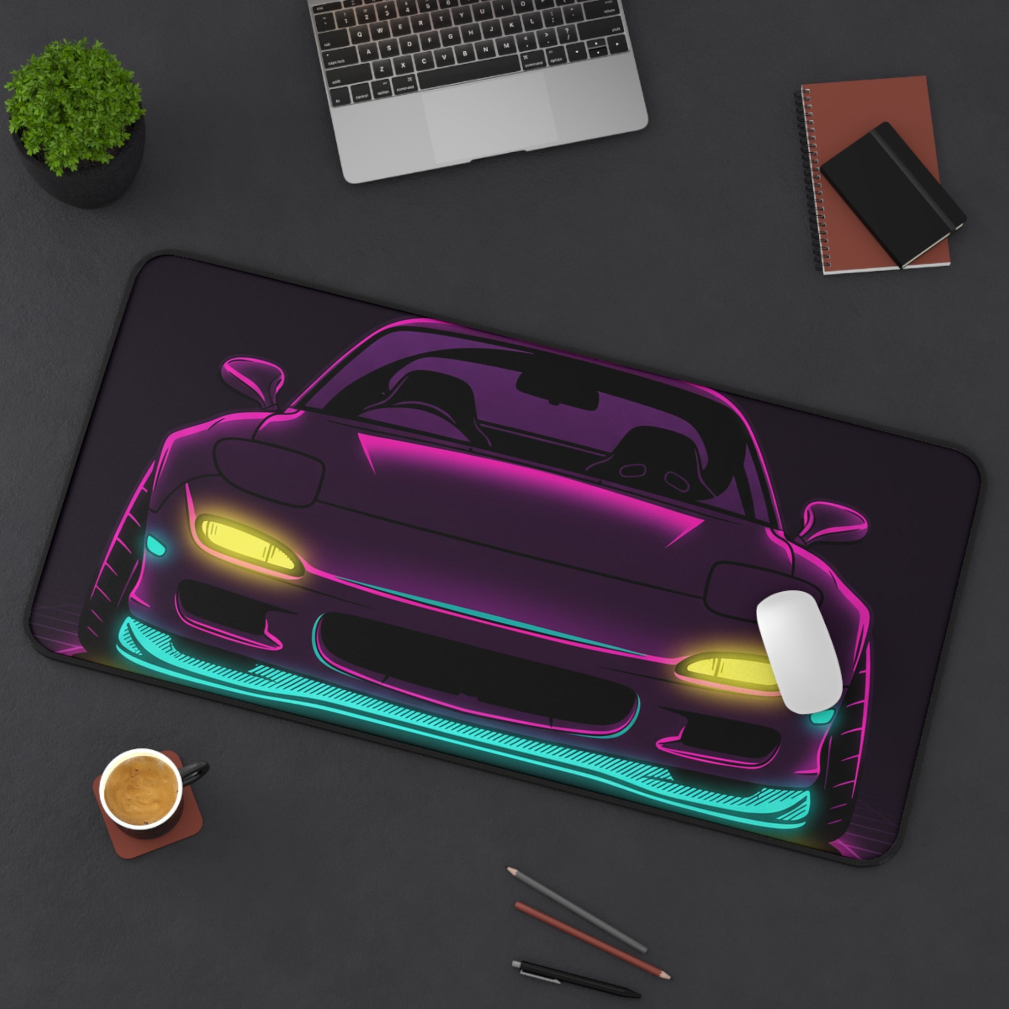 Mazda RX-7 FD Neon Synthwave Desk Mat