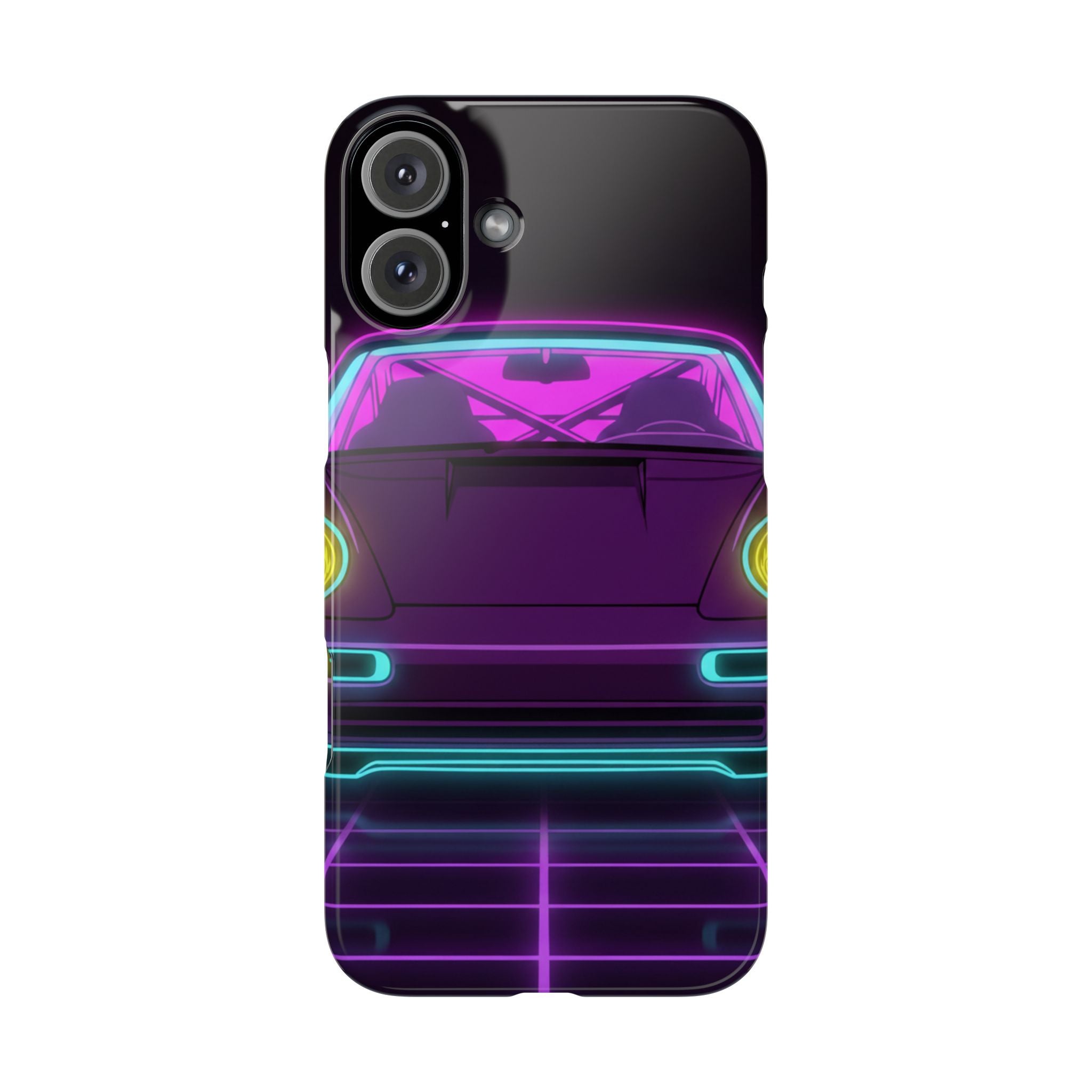Porsche 964 Turbo Neon Synthwave Phone Case