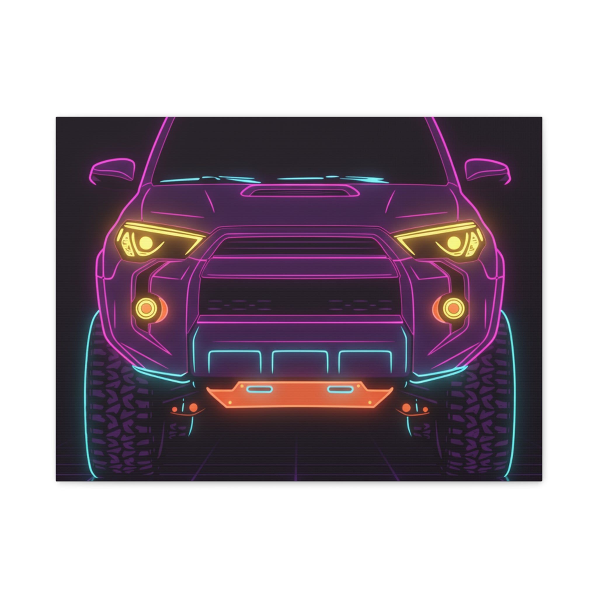 Toyota 4Runner TRD Pro Neon Synthwave Canvas Wall Art