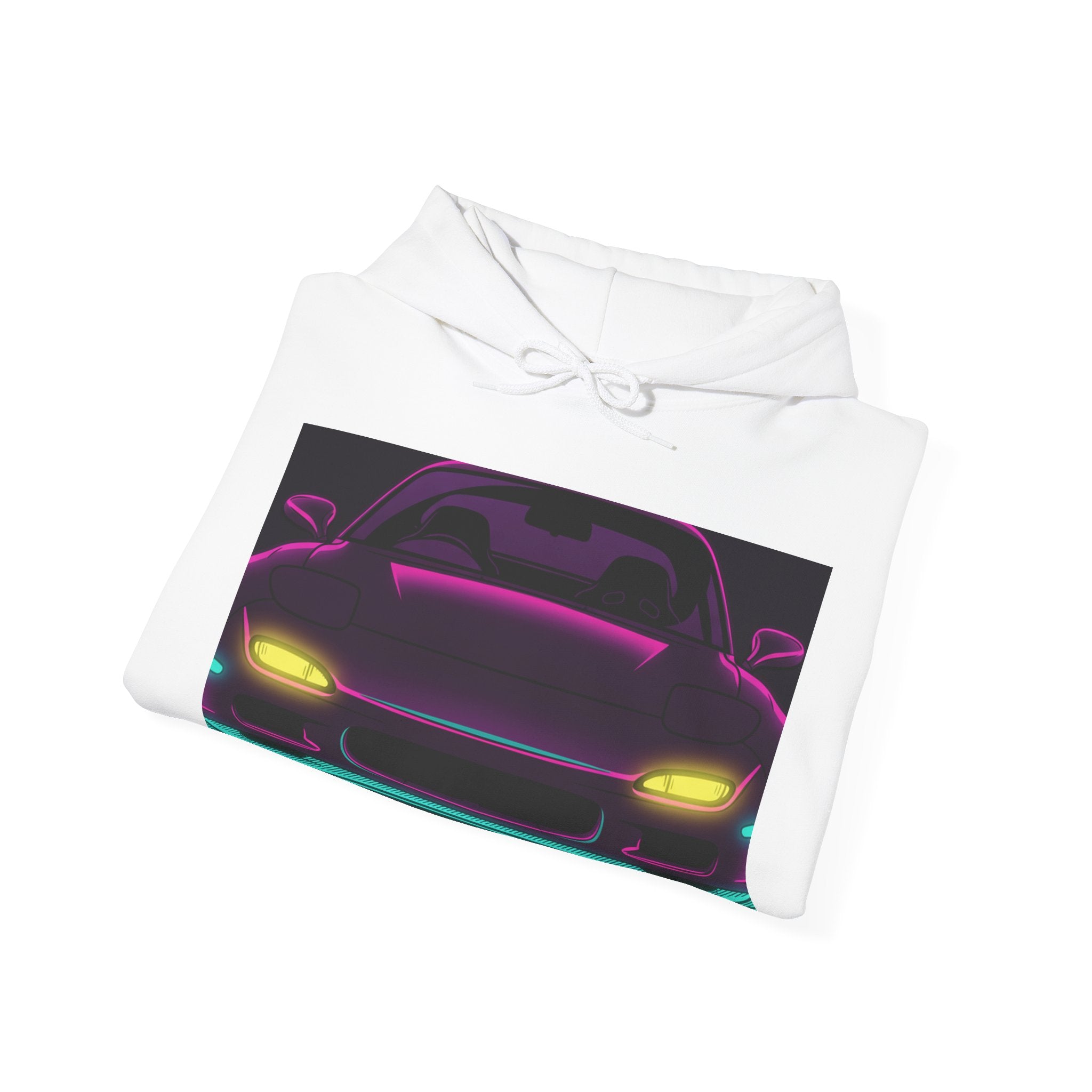 Mazda RX-7 FD Neon Synthwave Unisex Hoodie