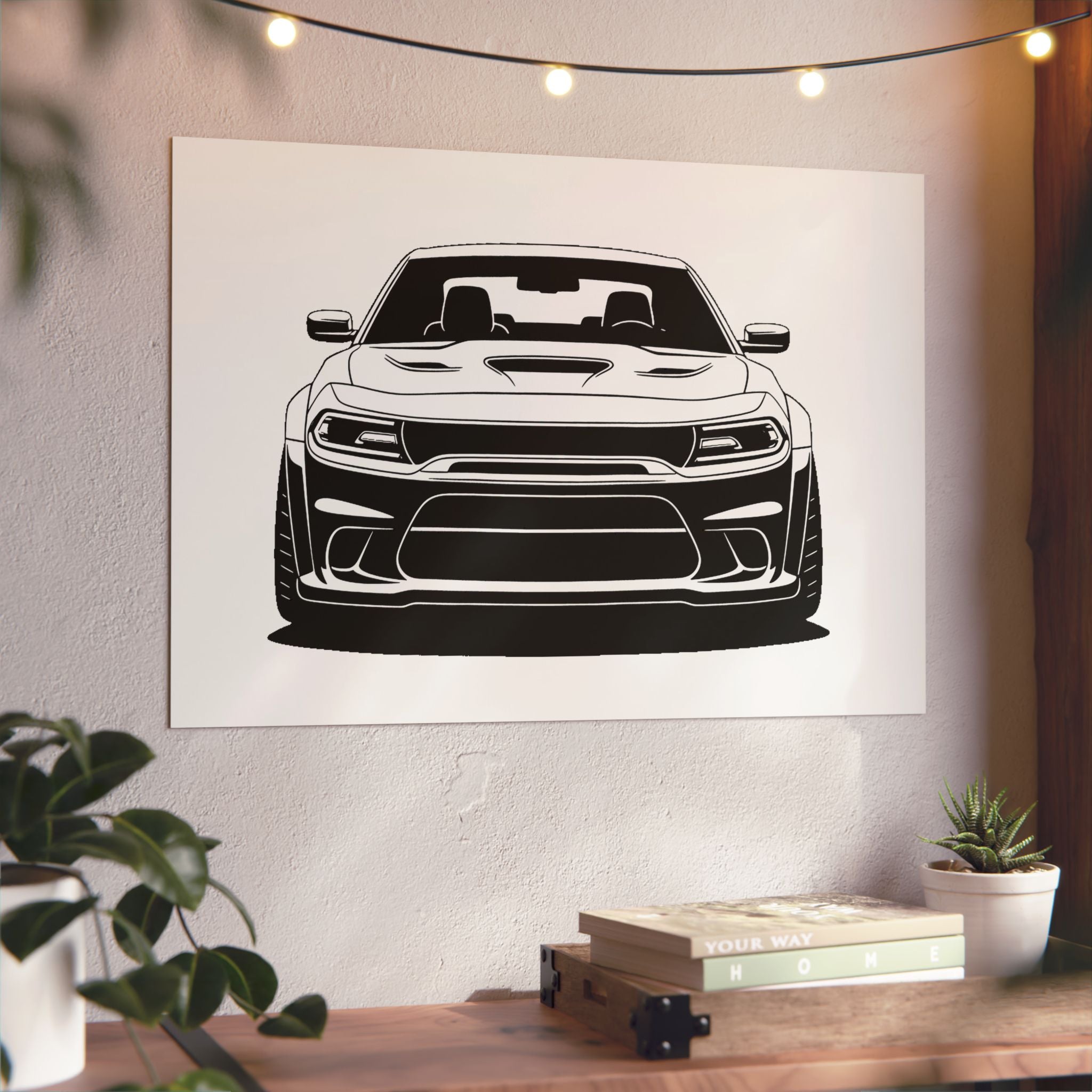 Dodge Challenger SRT Hellcat Metal Wall Sign