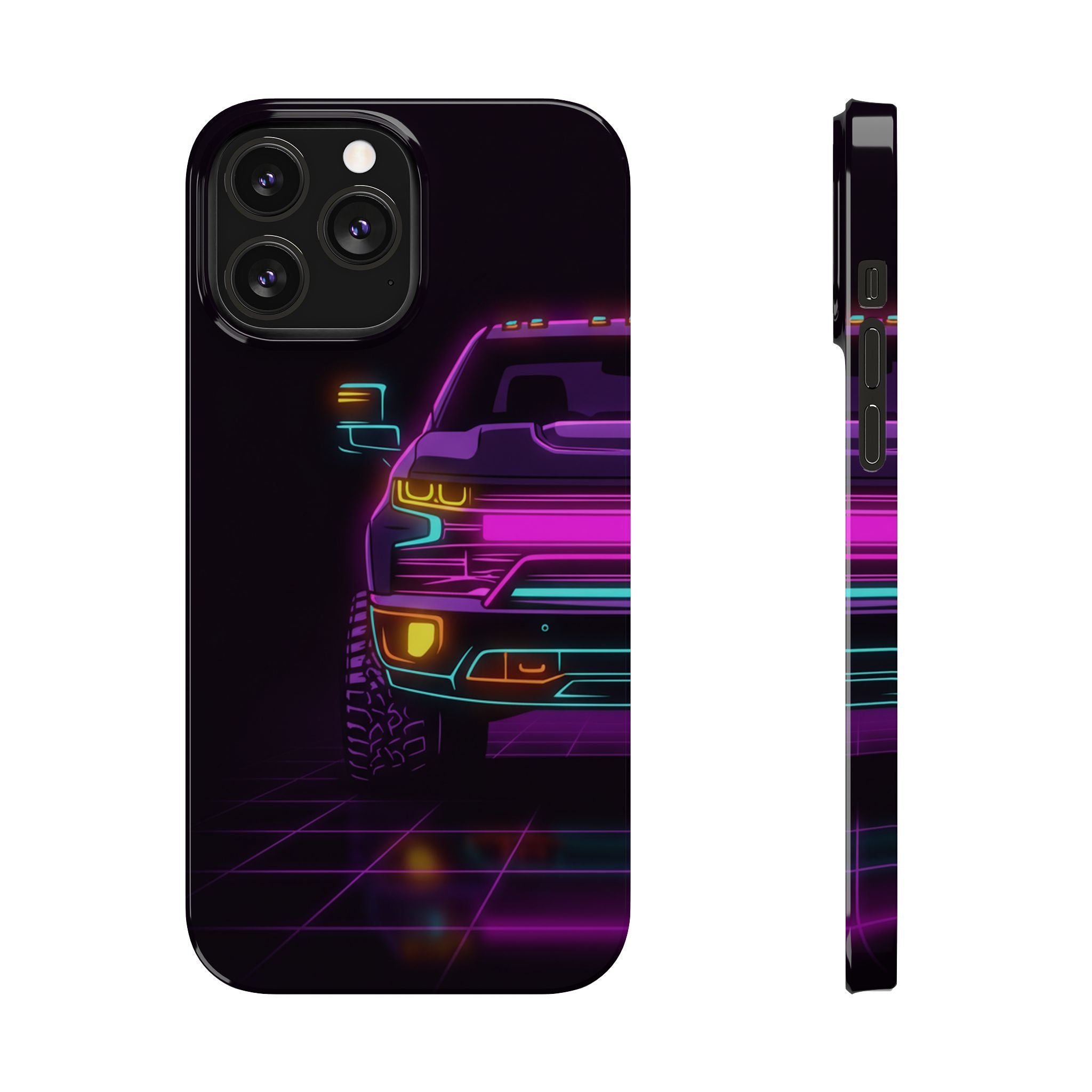 Chevy Silverado Trail Boss (2019+) Neon Synthwave Phone Case
