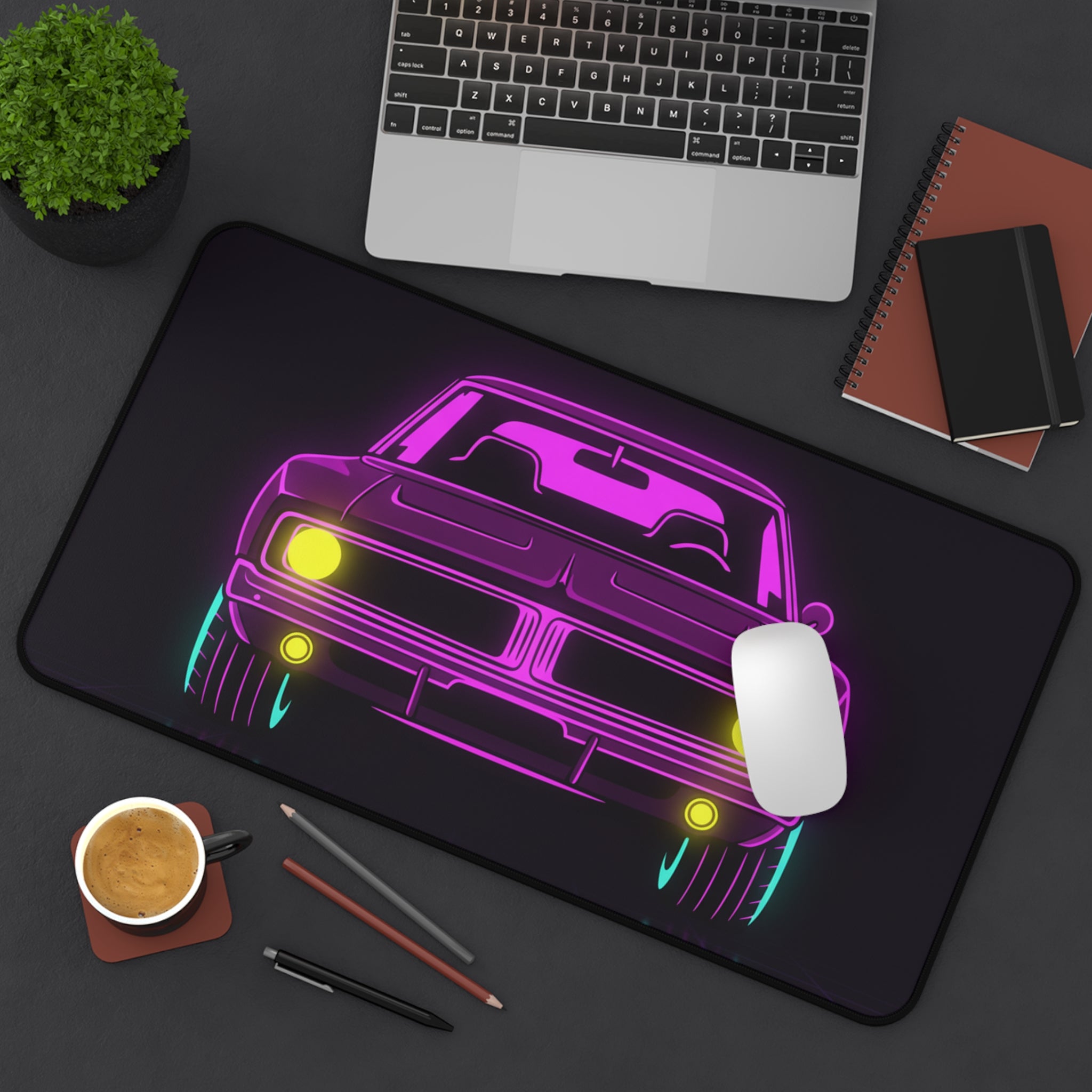 Dodge Charger R/T (1968-70) Resto-Mod Neon Synthwave Desk Mat