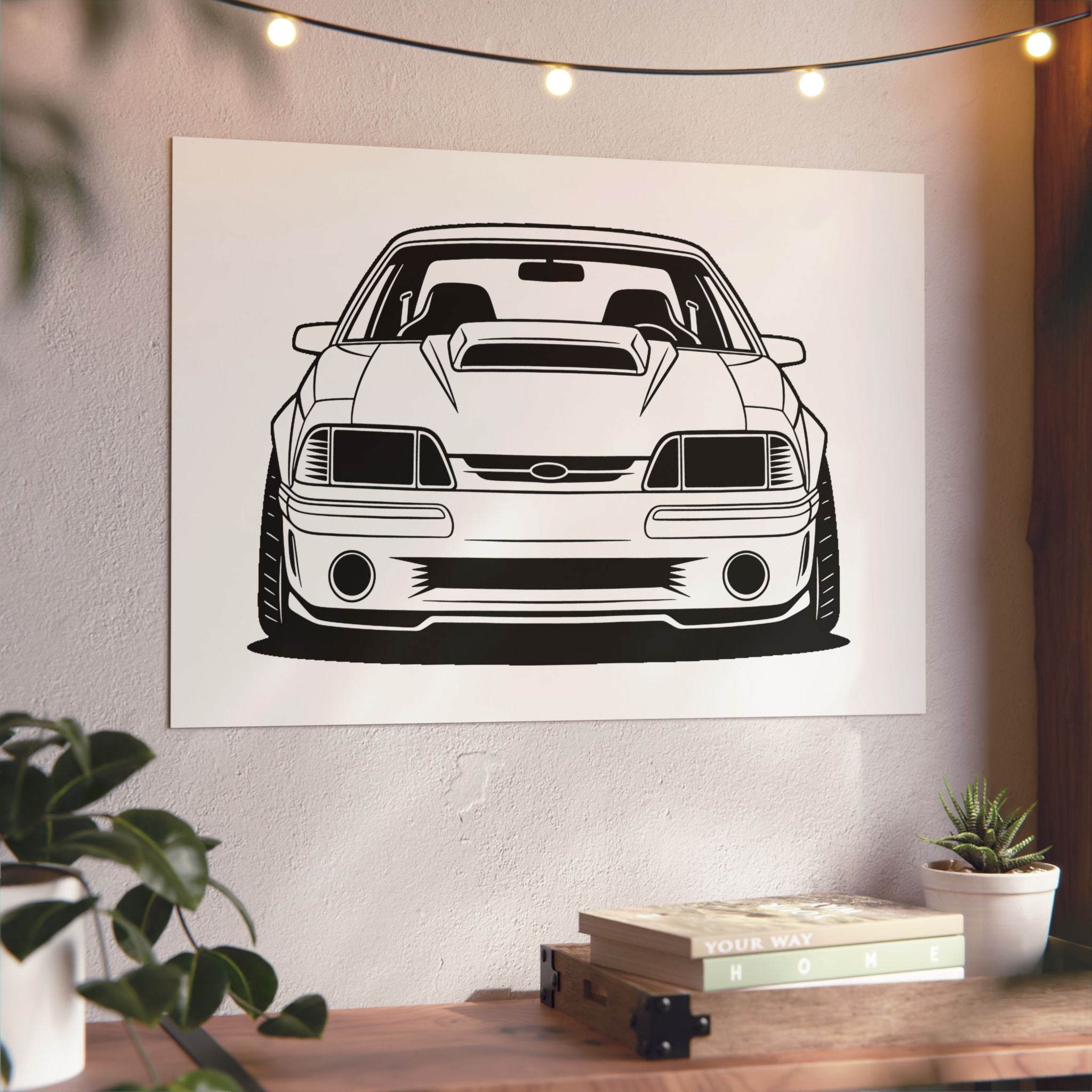 Ford Mustang Fox Body GT Metal Wall Sign
