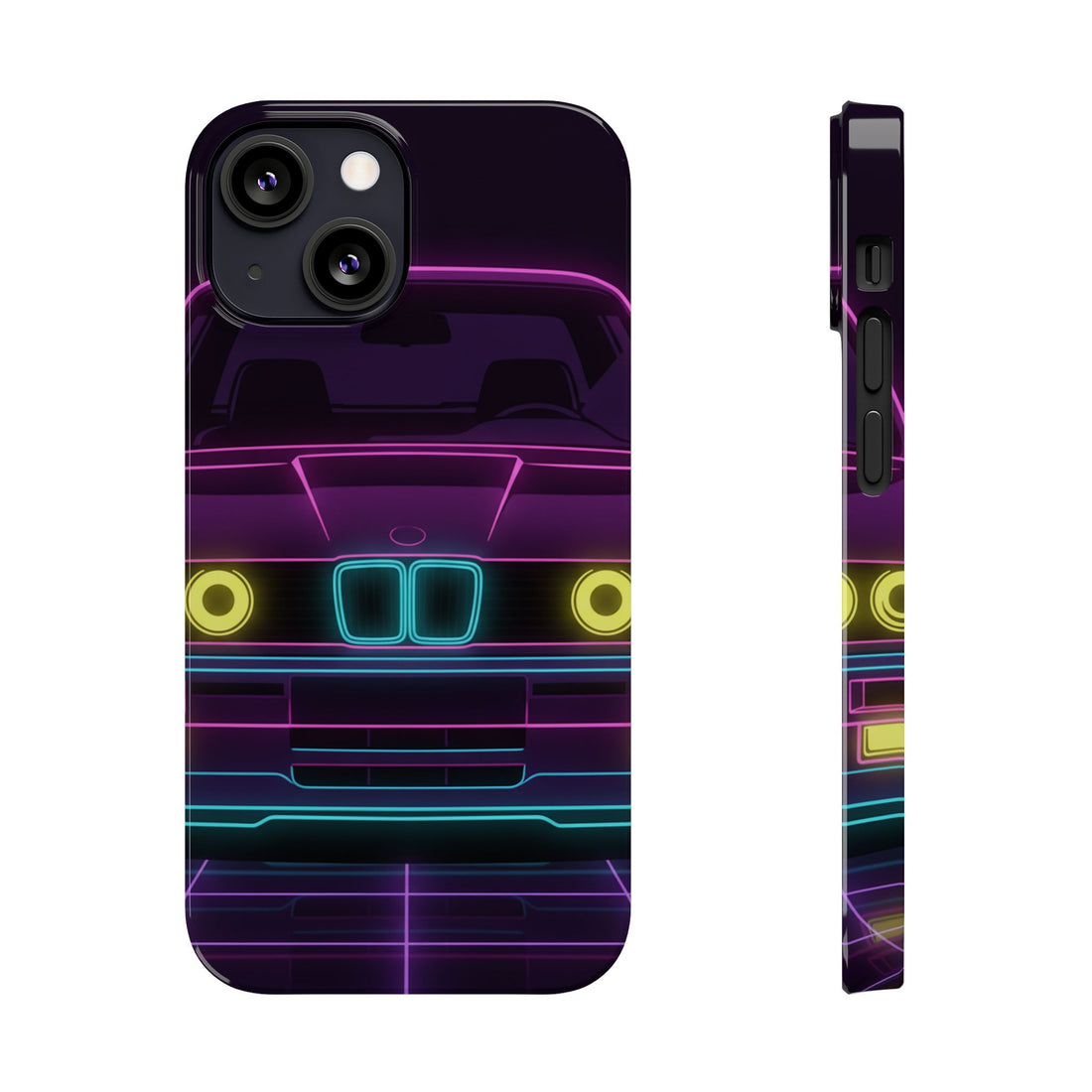 BMW E30 Neon Synthwave Phone Case