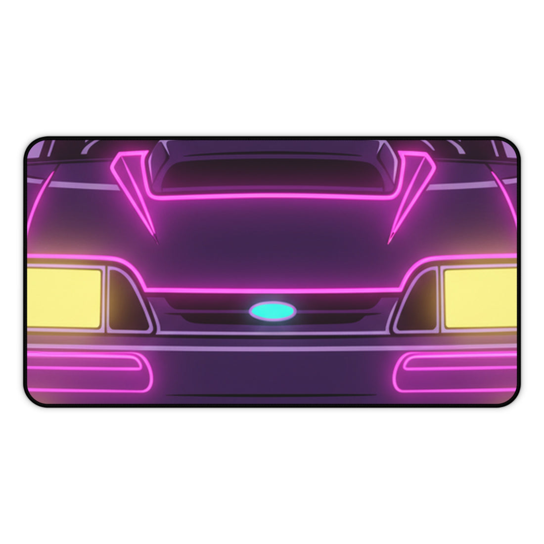 Ford Mustang Fox Body GT Neon Synthwave Desk Mat