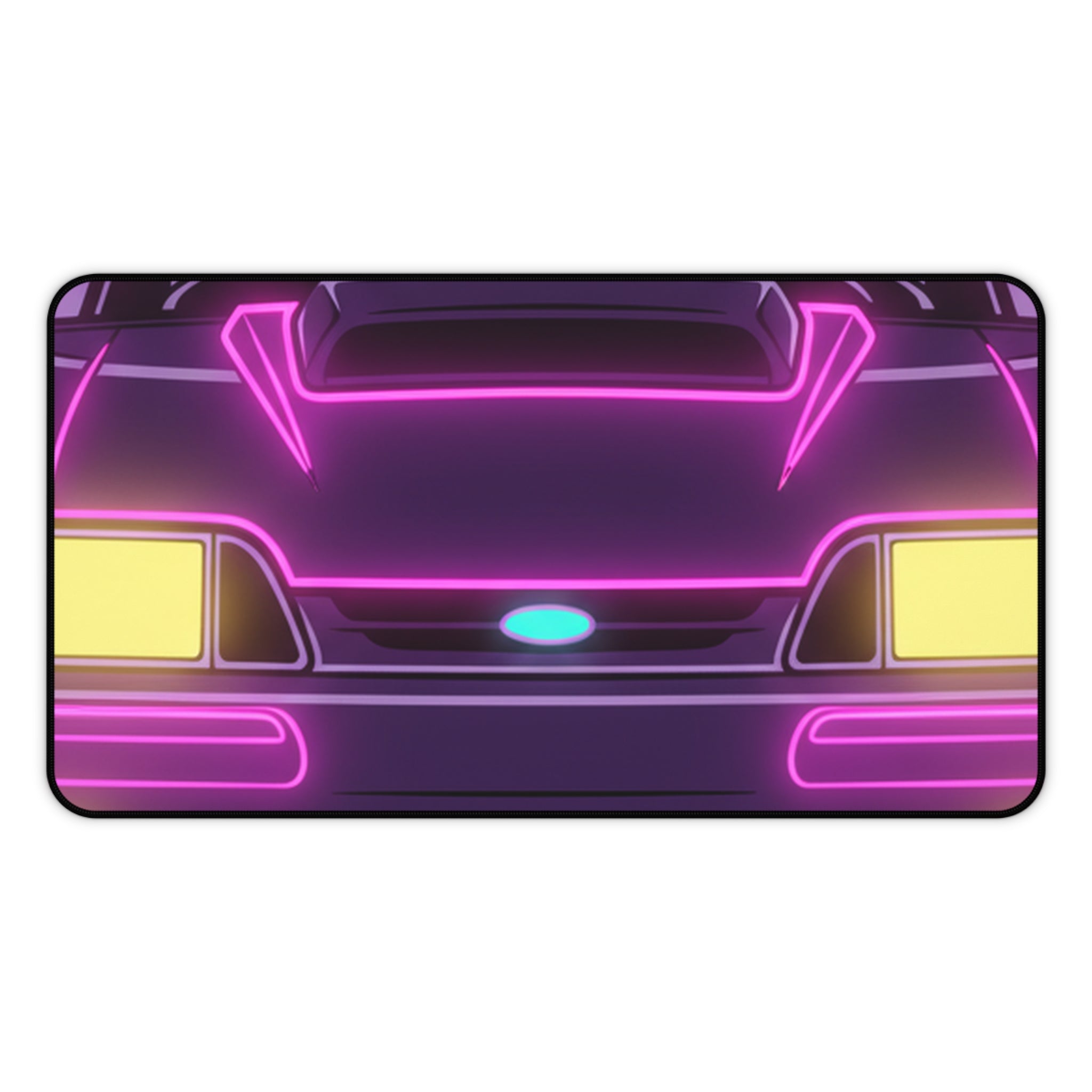 Ford Mustang Fox Body GT Neon Synthwave Desk Mat