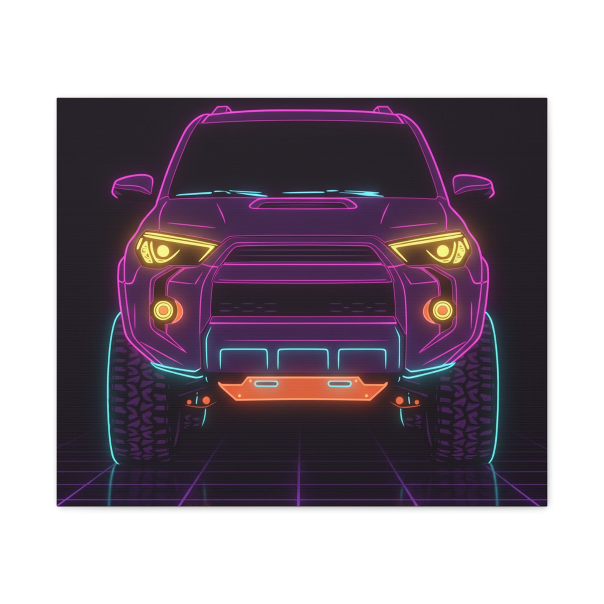 Toyota 4Runner TRD Pro Neon Synthwave Canvas Wall Art